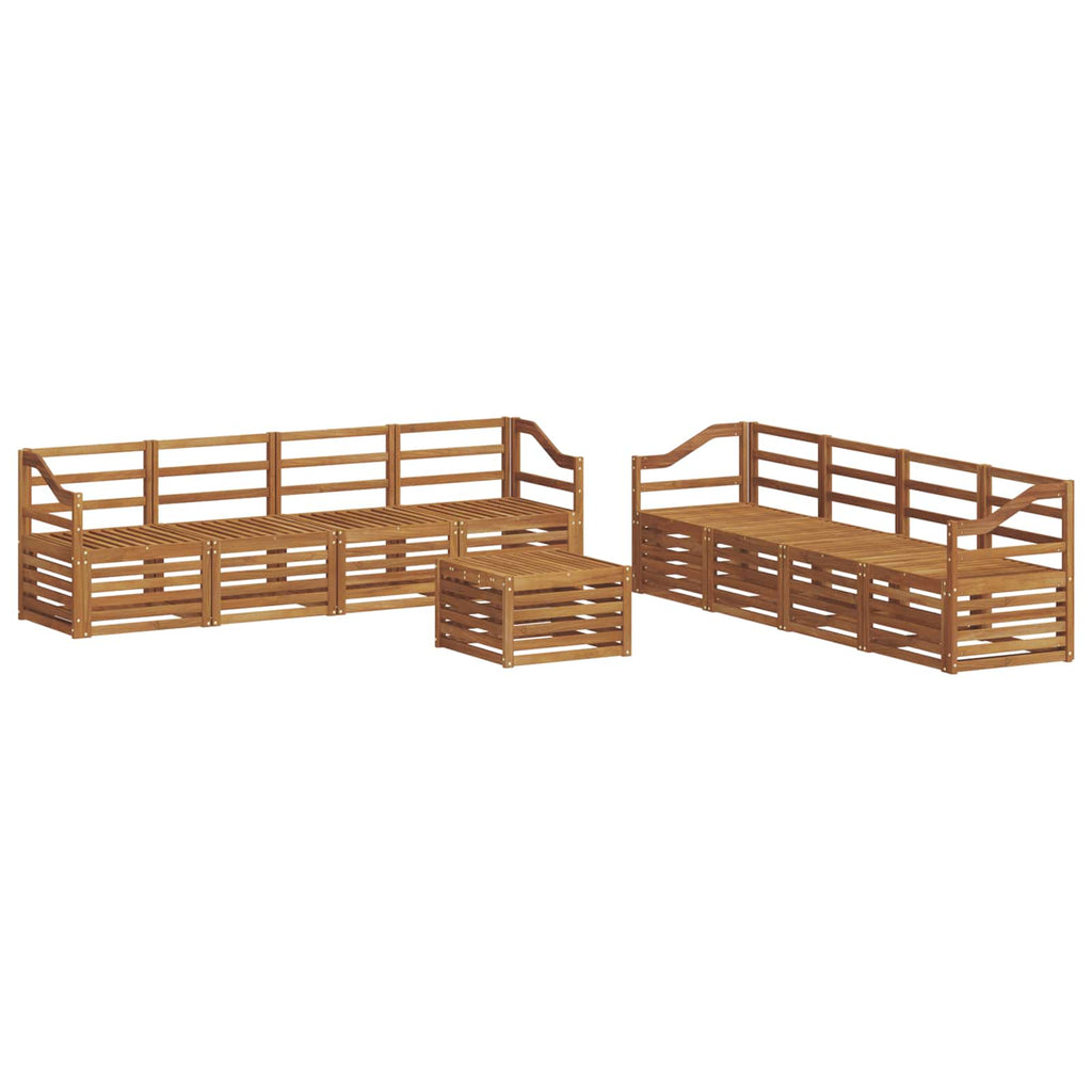 Sofa Sets 9 Pcs Solid Acacia Wood