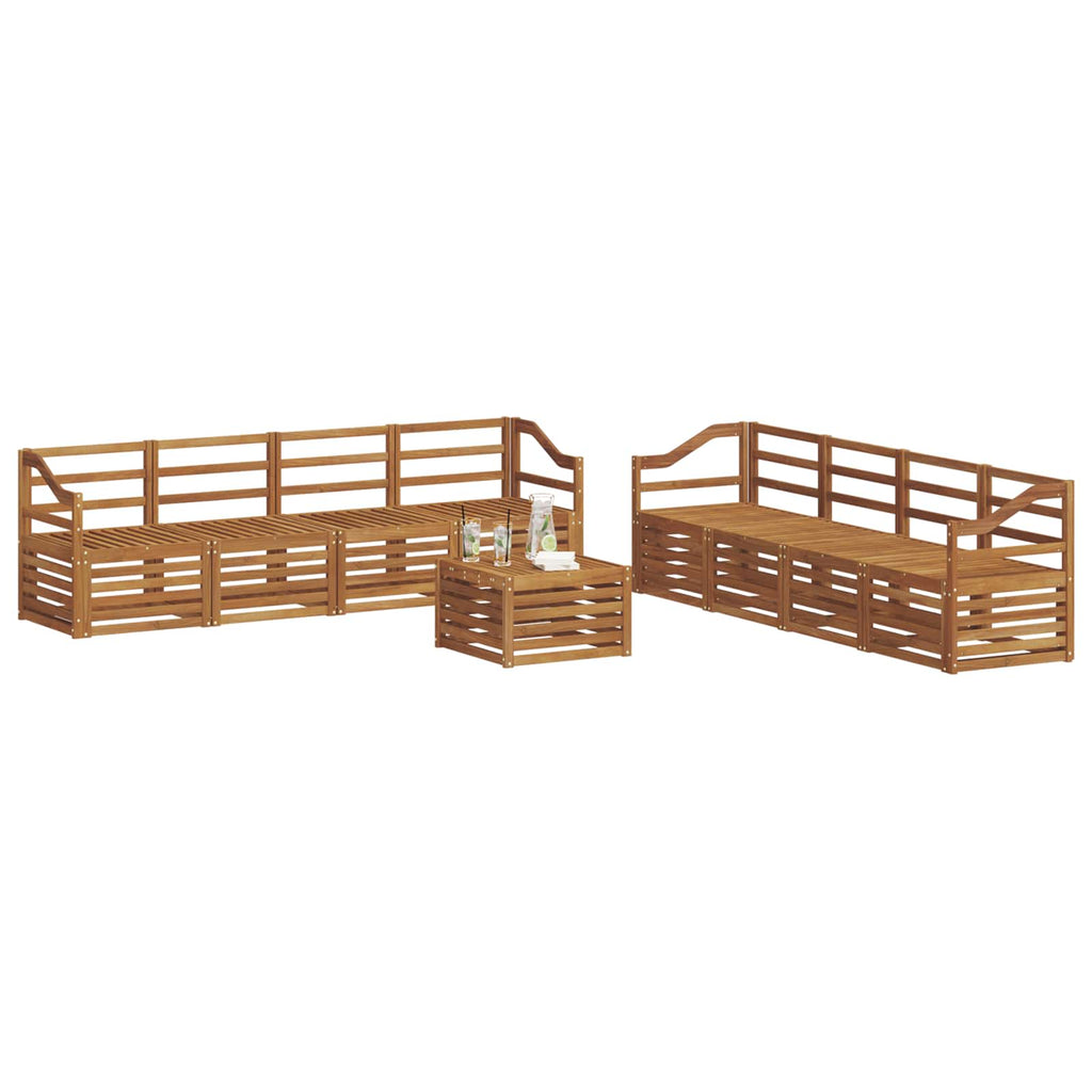 Sofa Sets 9 Pcs Solid Acacia Wood