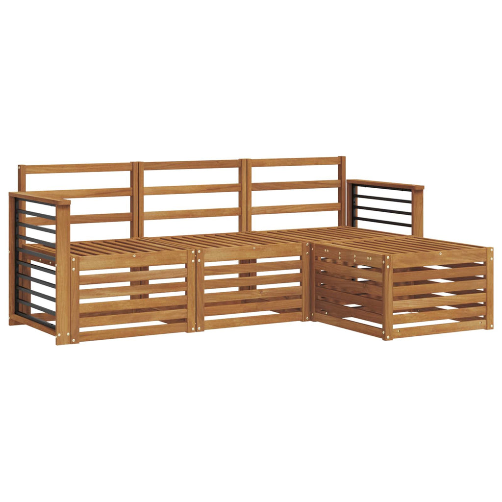Sofa Sets 4 Pcs Solid Acacia Wood