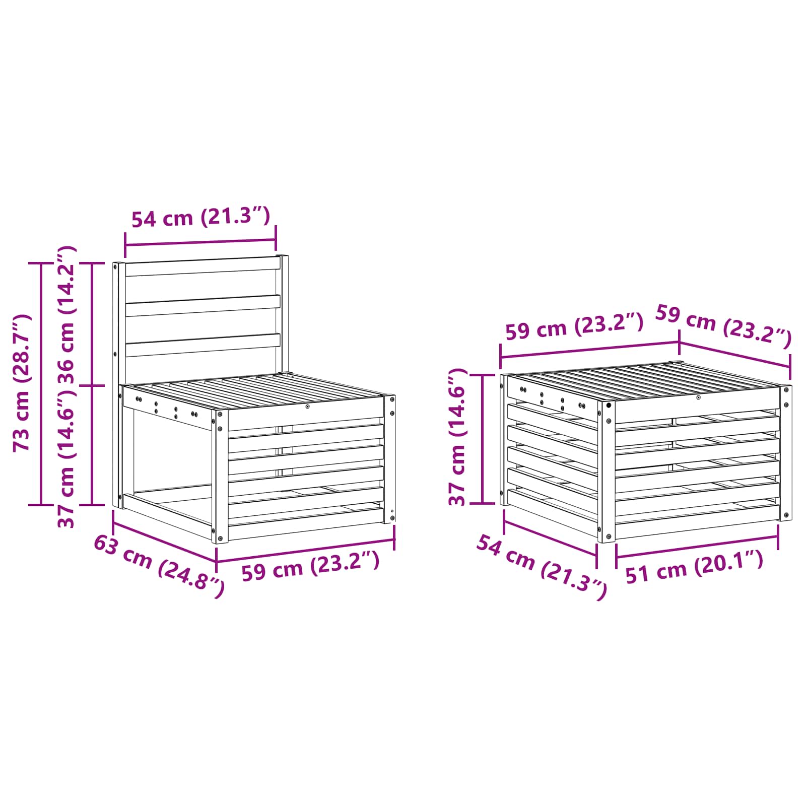 Sofa Sets 4 Pcs Solid Acacia Wood