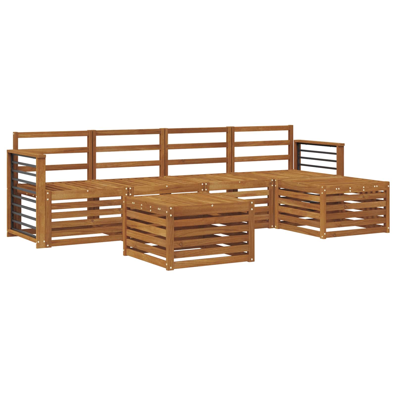 Sofa Sets 6 Pcs Solid Acacia Wood