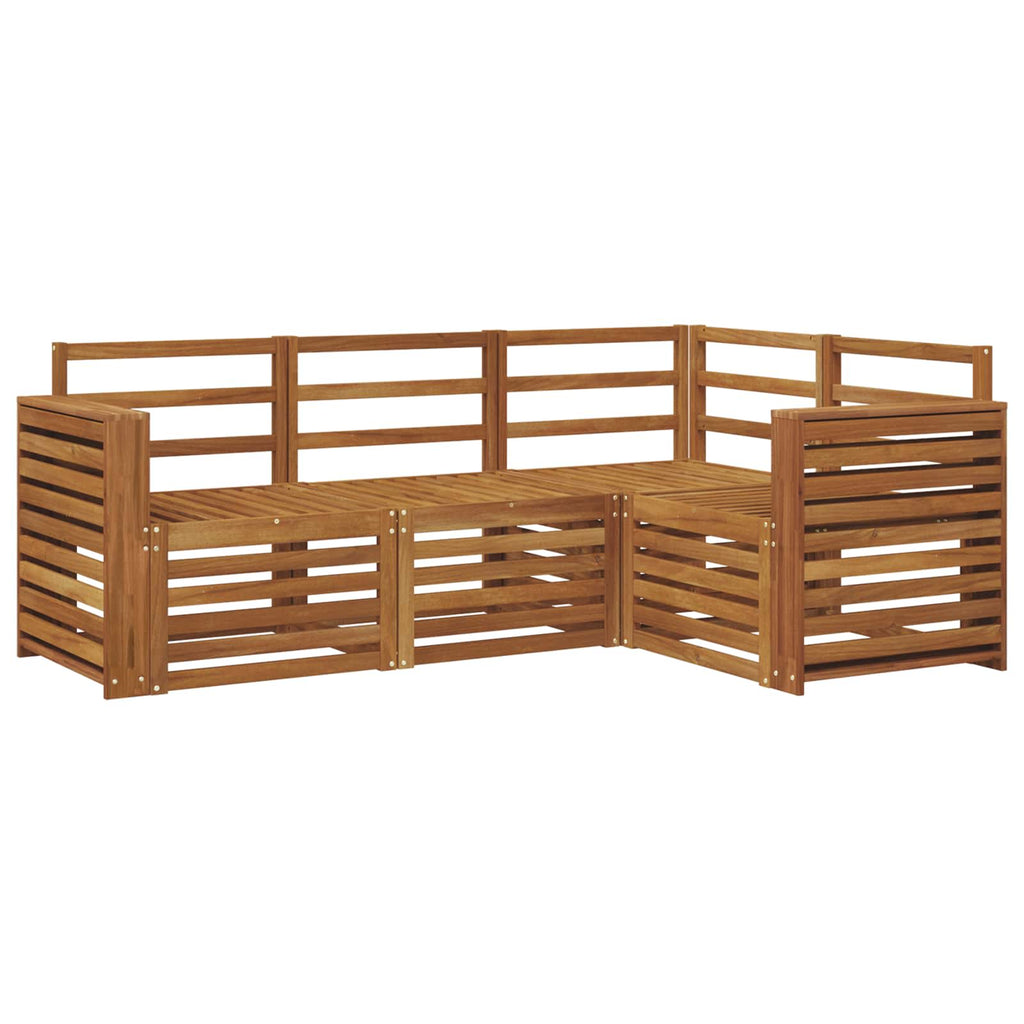 Sofa Sets 4 Pcs Solid Acacia Wood