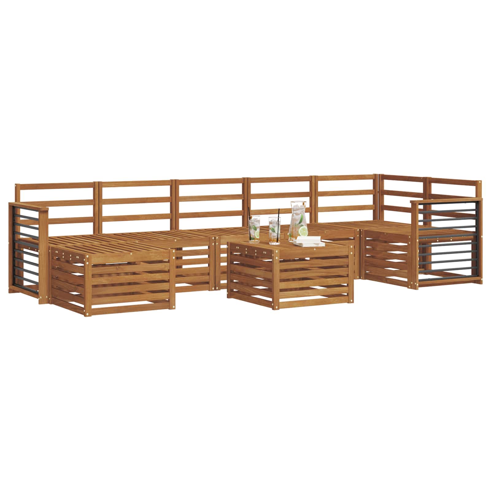 Sofa Sets 8 Pcs Solid Acacia Wood