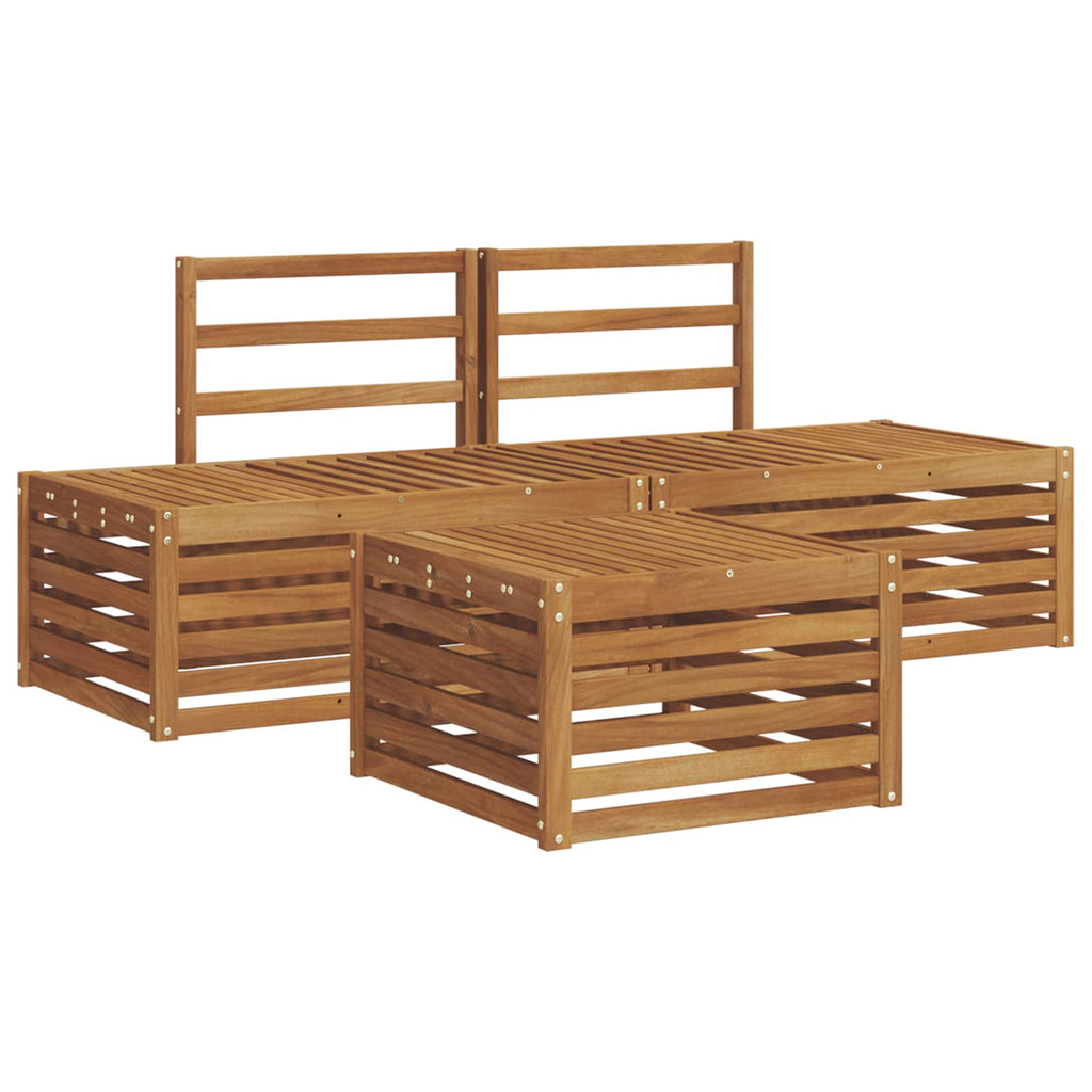 Outdoor Sofa Set 59 X 59 X 37 Cm Solid Acacia Wood