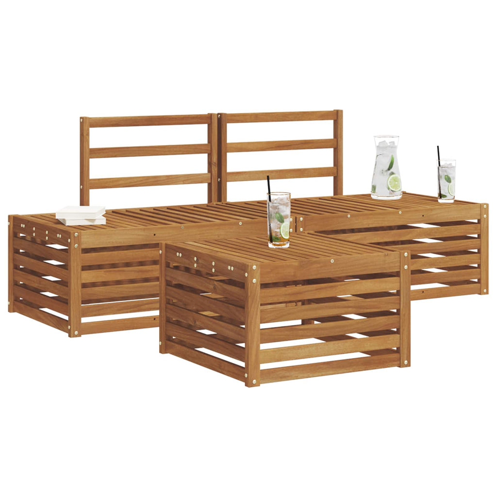 Outdoor Sofa Set 59 X 59 X 37 Cm Solid Acacia Wood