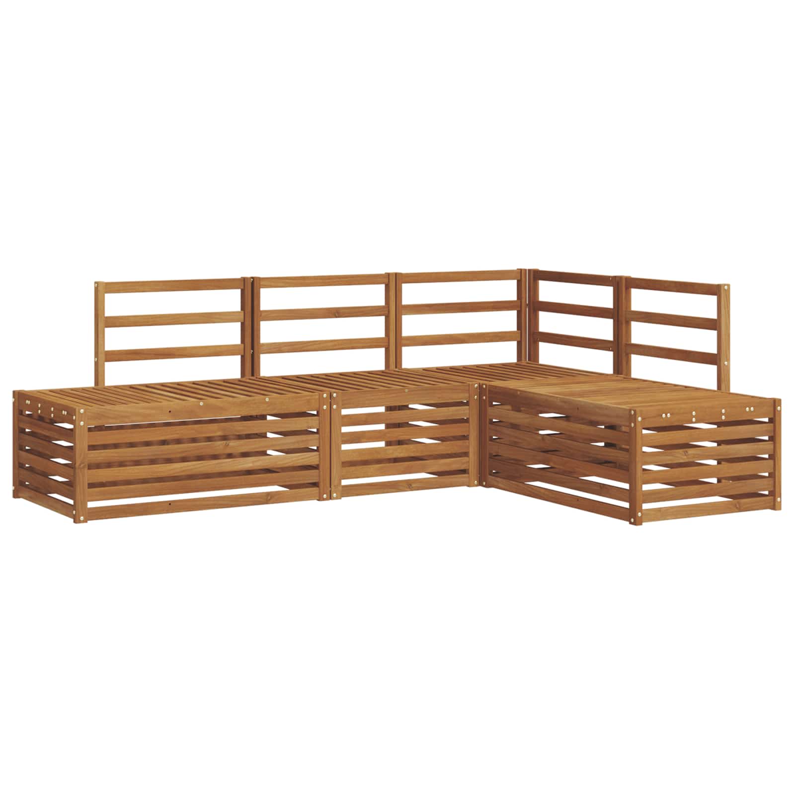 Outdoor Sofa Set 4 Piece Solid Acacia Wood
