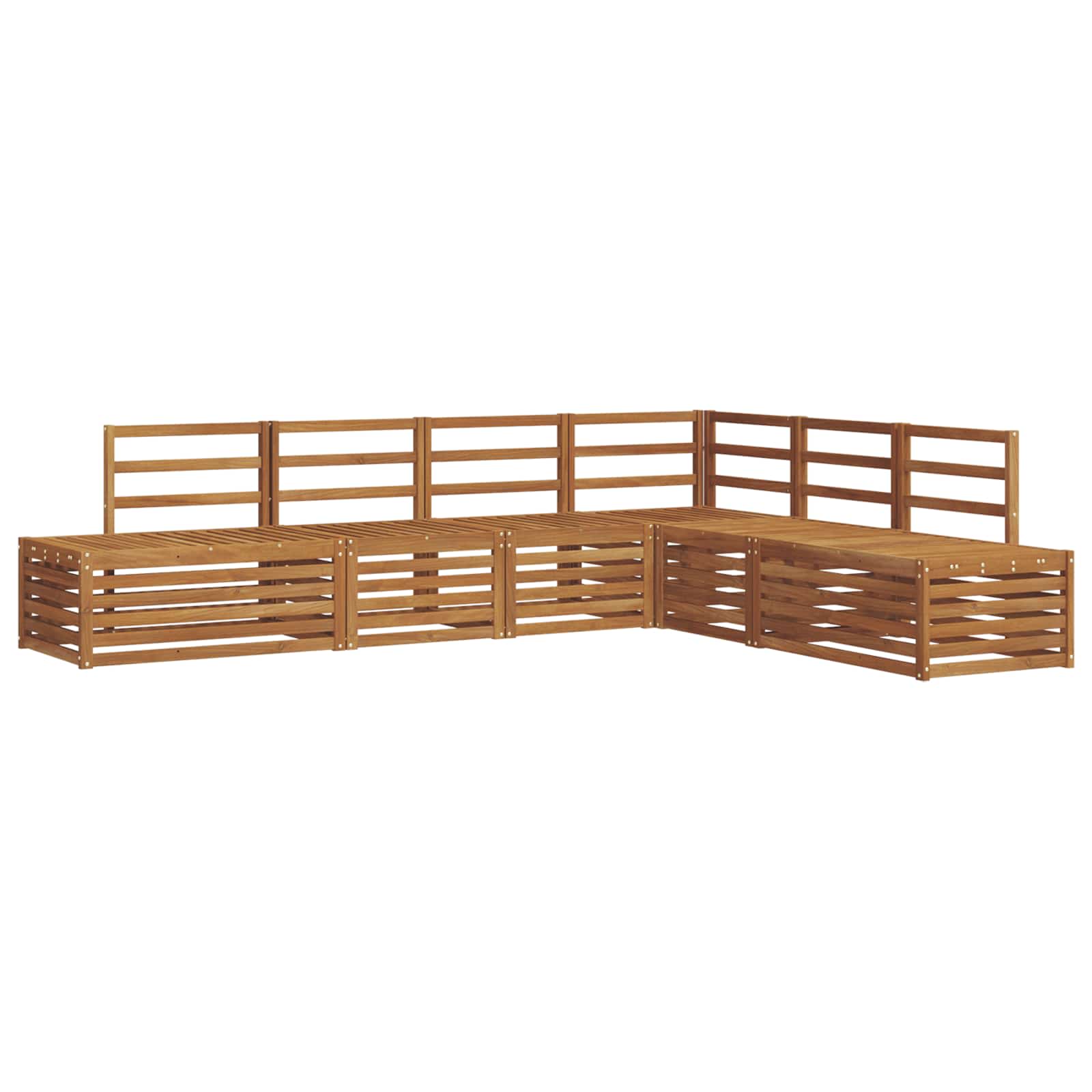 Outdoor Sofa Set 273 X 213.5 X 73 Cm Solid Acacia Wood