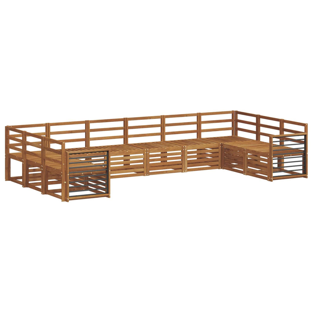 Sofa Sets 10 Pcs Solid Acacia Wood