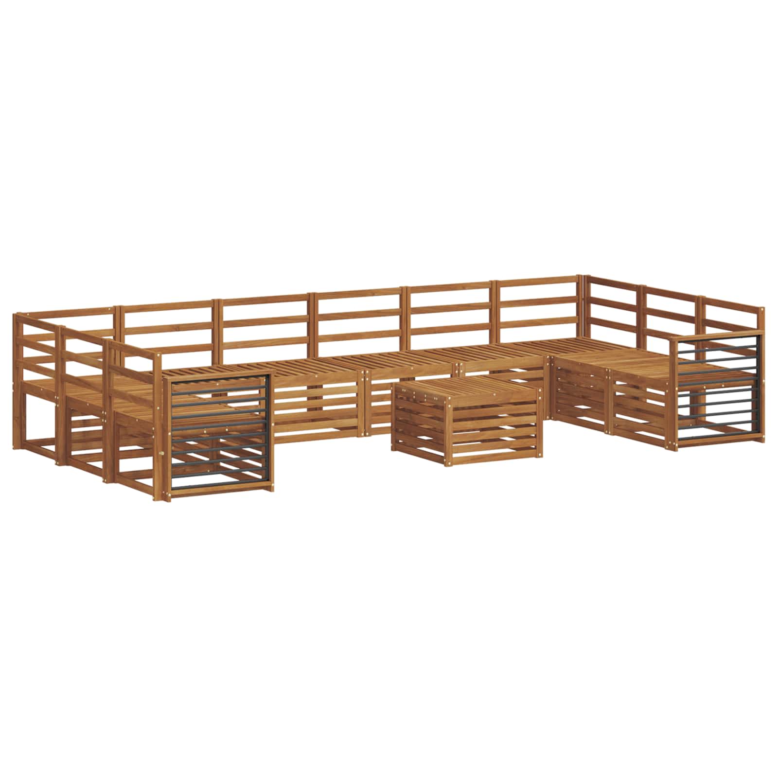 Sofa Sets 11 Pcs Solid Acacia Wood