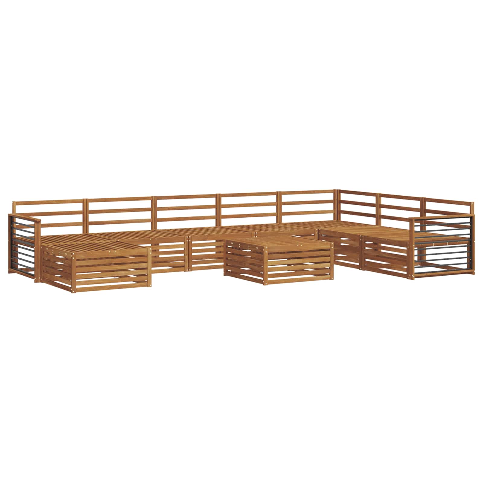 Sofa Sets 9 Pcs Solid Acacia Wood