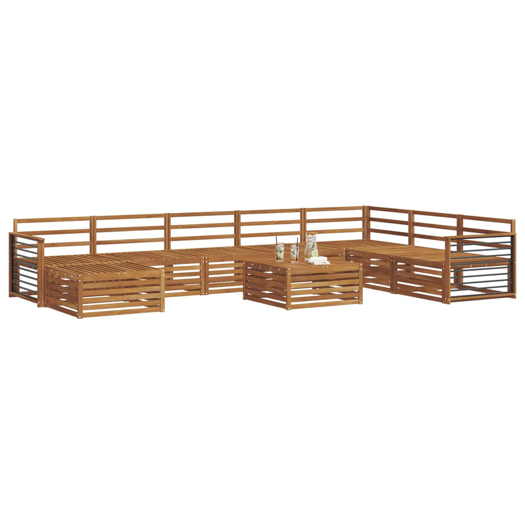 Sofa Sets 9 Pcs Solid Acacia Wood