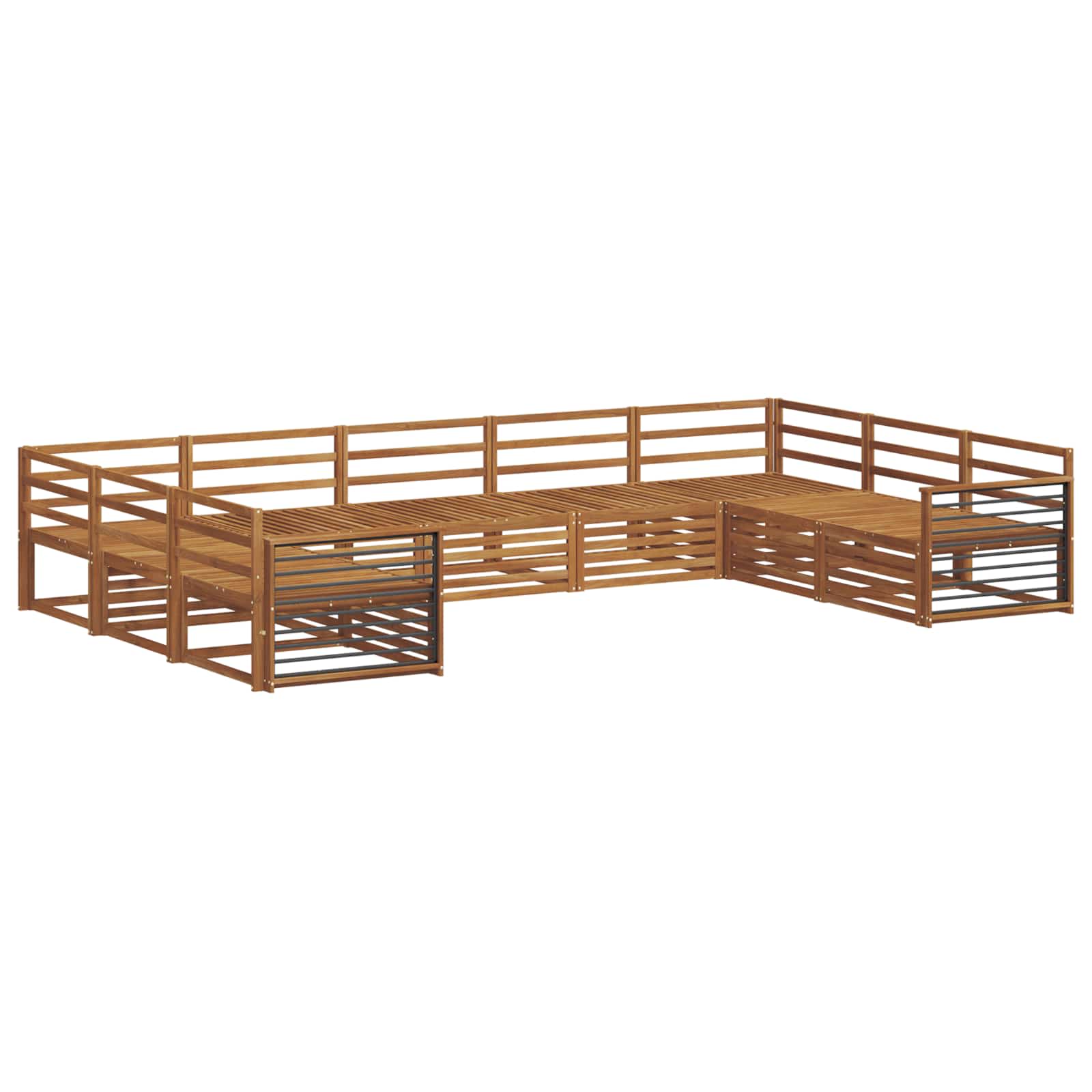 Sofa Sets 9 Pcs Solid Acacia Wood