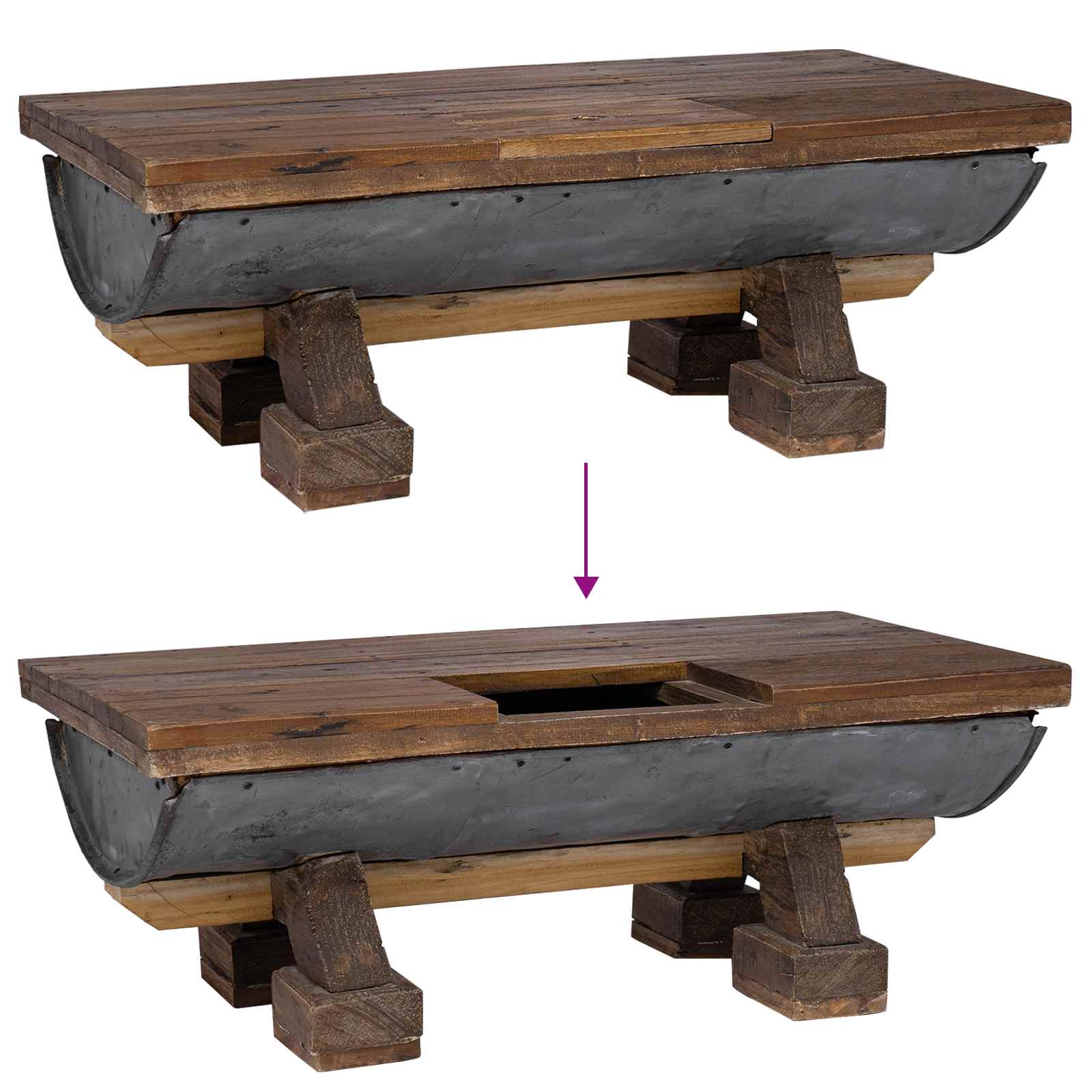 Coffee Table Natural 90 X 50 X 35 Cm Wood