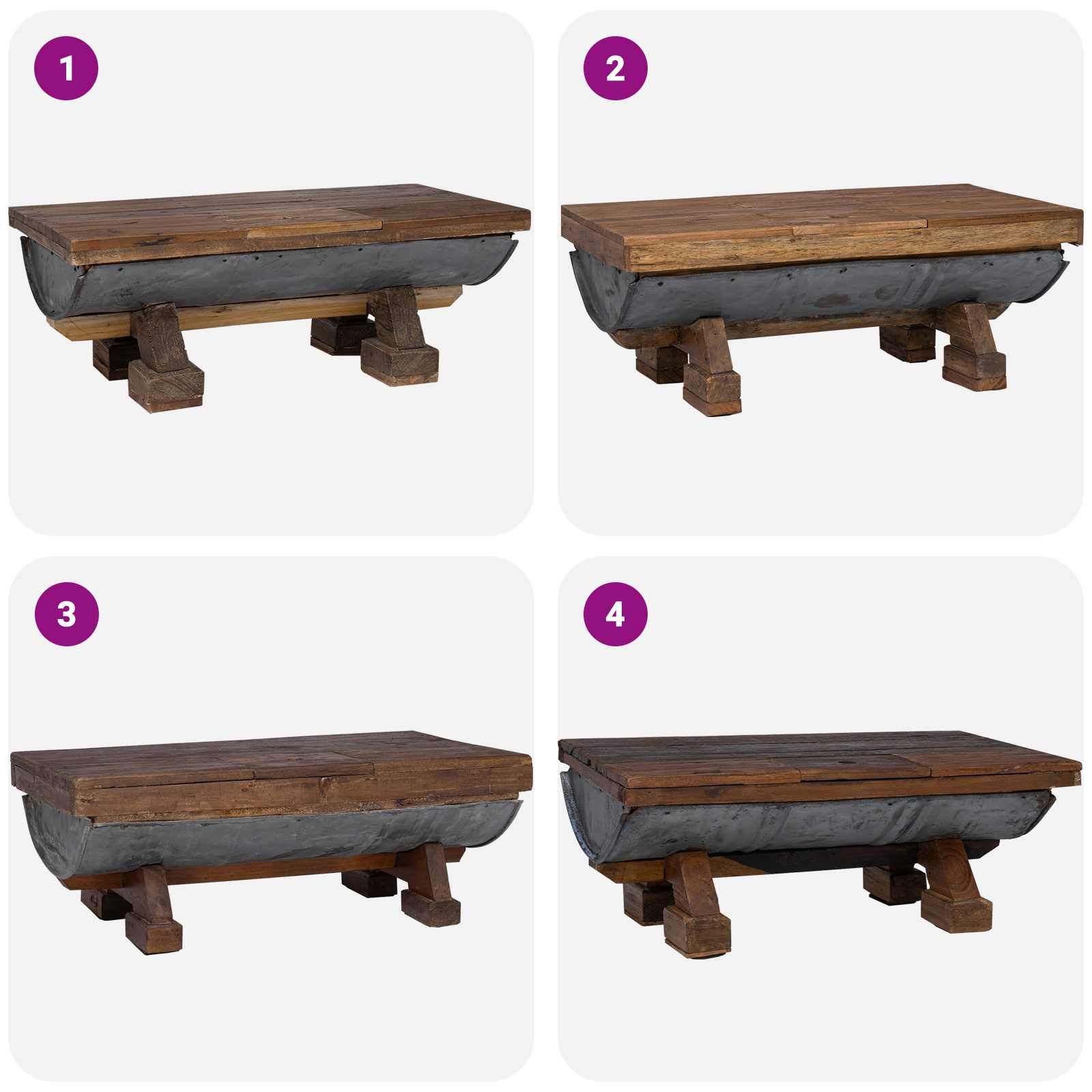 Coffee Table Natural 90 X 50 X 35 Cm Wood