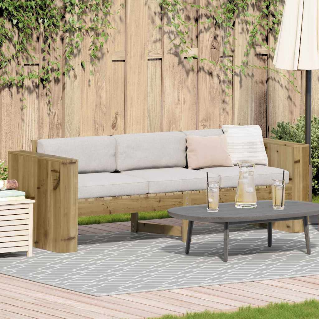 Garden Sofa 185.5 X 60 X 62 Cm Solid Pine Wood