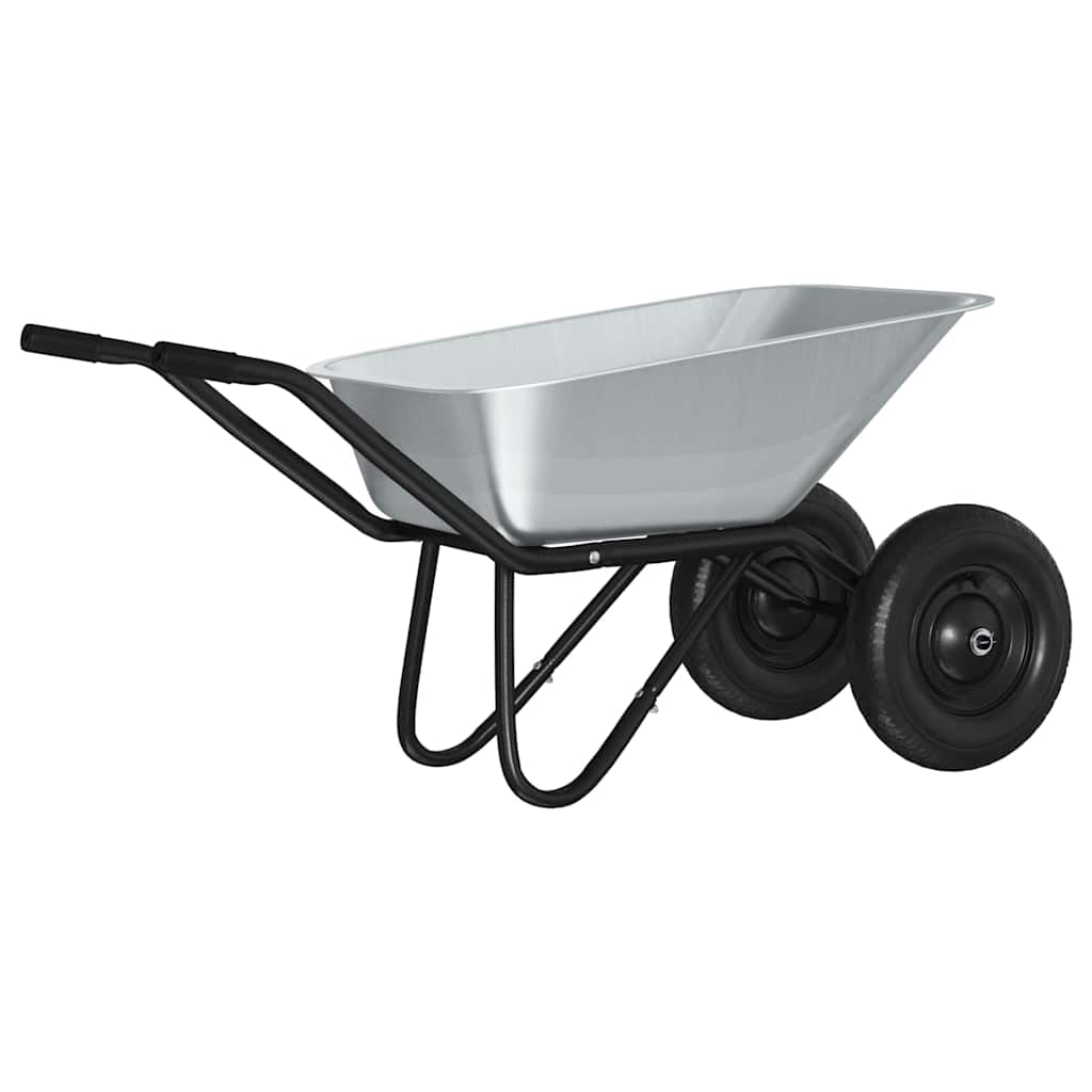 Wheelbarrows Wheelbarrow Silver Black 124 X 73 65 Cm Steel Silver and black Sing