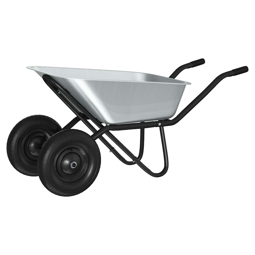 Wheelbarrows Wheelbarrow Silver Black 124 X 73 65 Cm Steel Silver and black Sing