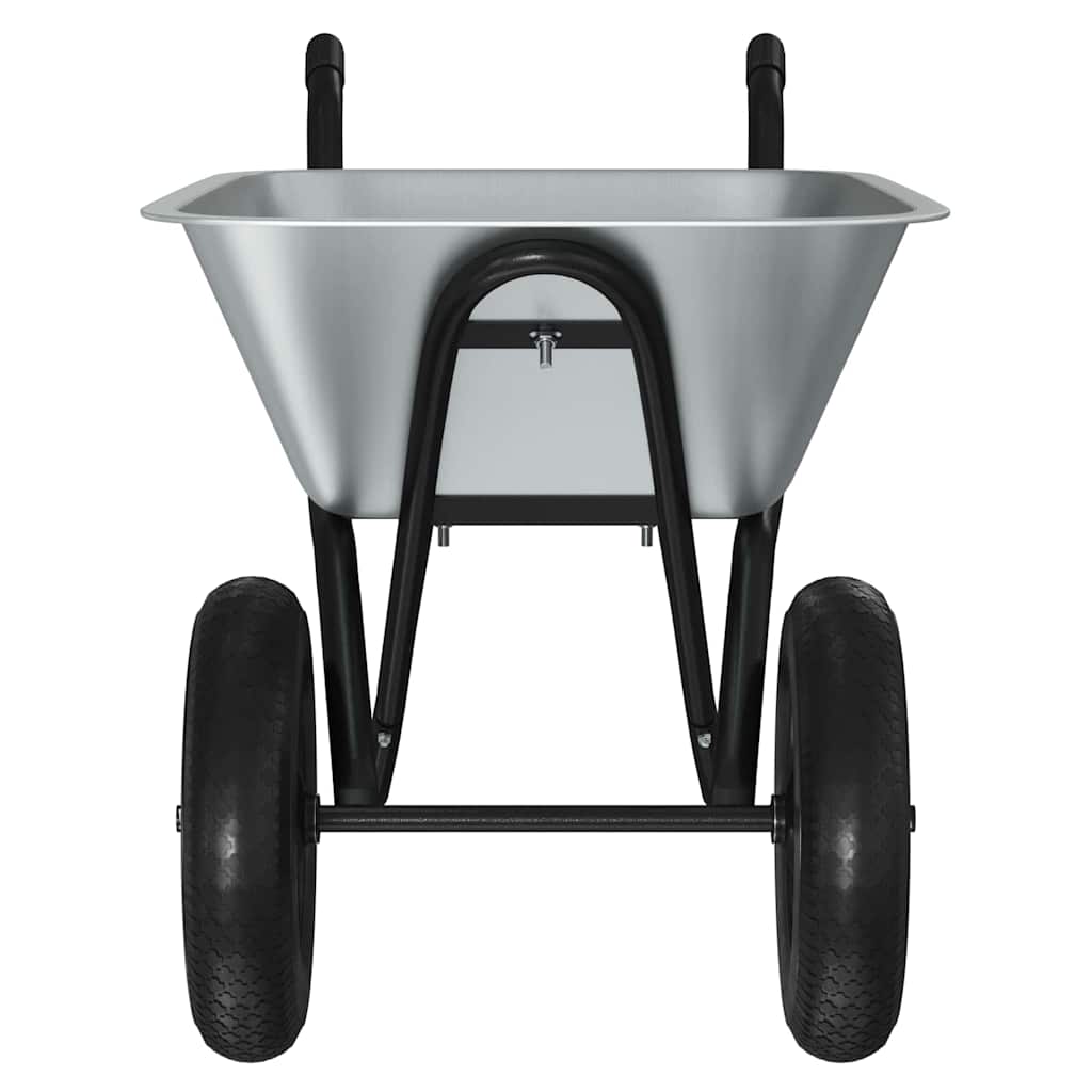 Wheelbarrows Wheelbarrow Silver Black 124 X 73 65 Cm Steel Silver and black Sing