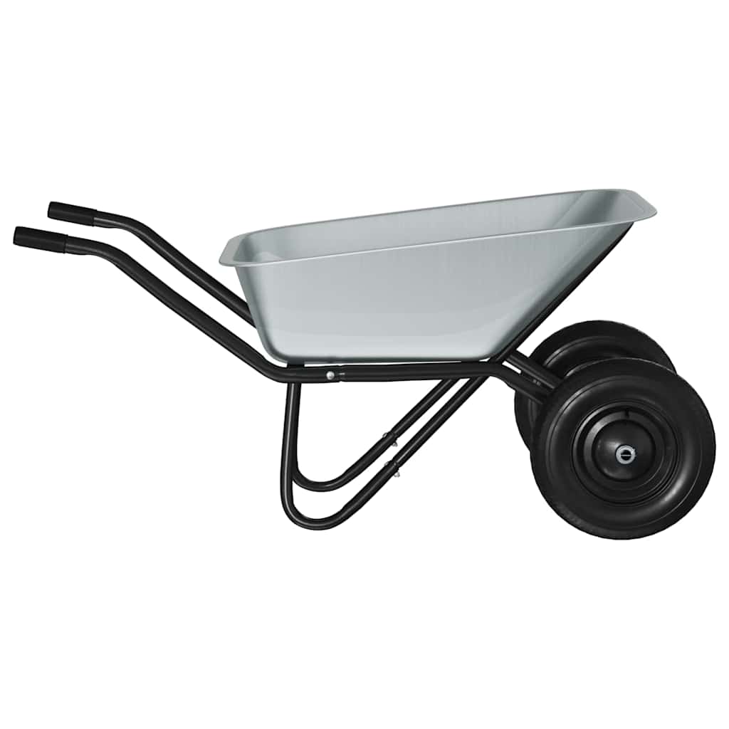 Wheelbarrows Wheelbarrow Silver Black 124 X 73 65 Cm Steel Silver and black Sing