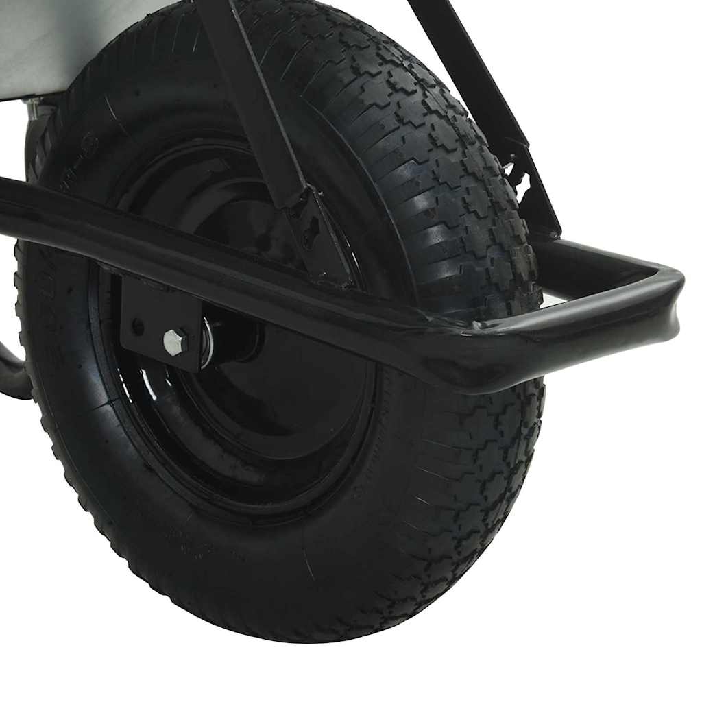 Wheelbarrows Wheelbarrow Silver Black 124 X 73 65 Cm Steel Silver and black Sing