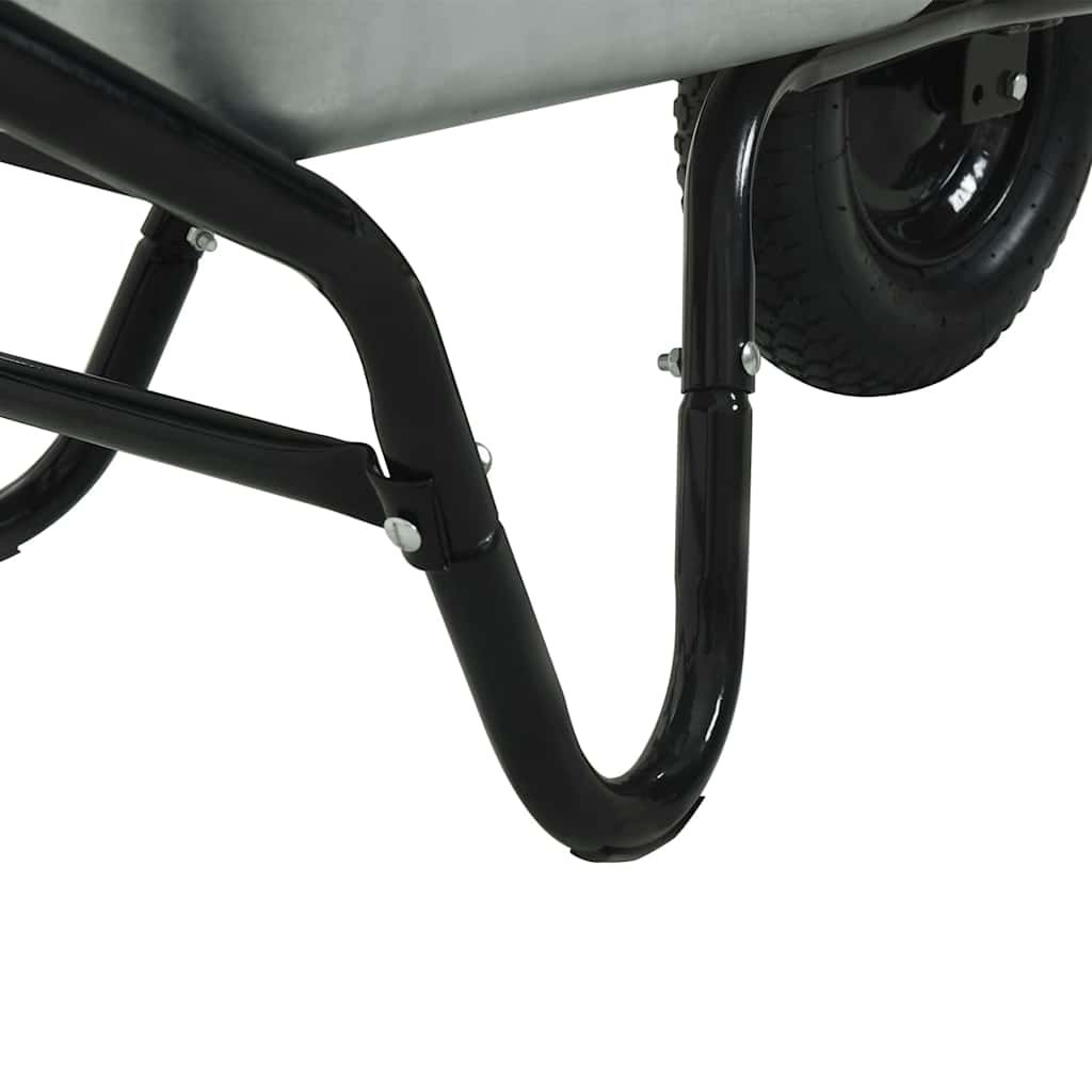 Wheelbarrows Wheelbarrow Silver Black 124 X 73 65 Cm Steel Silver and black Sing