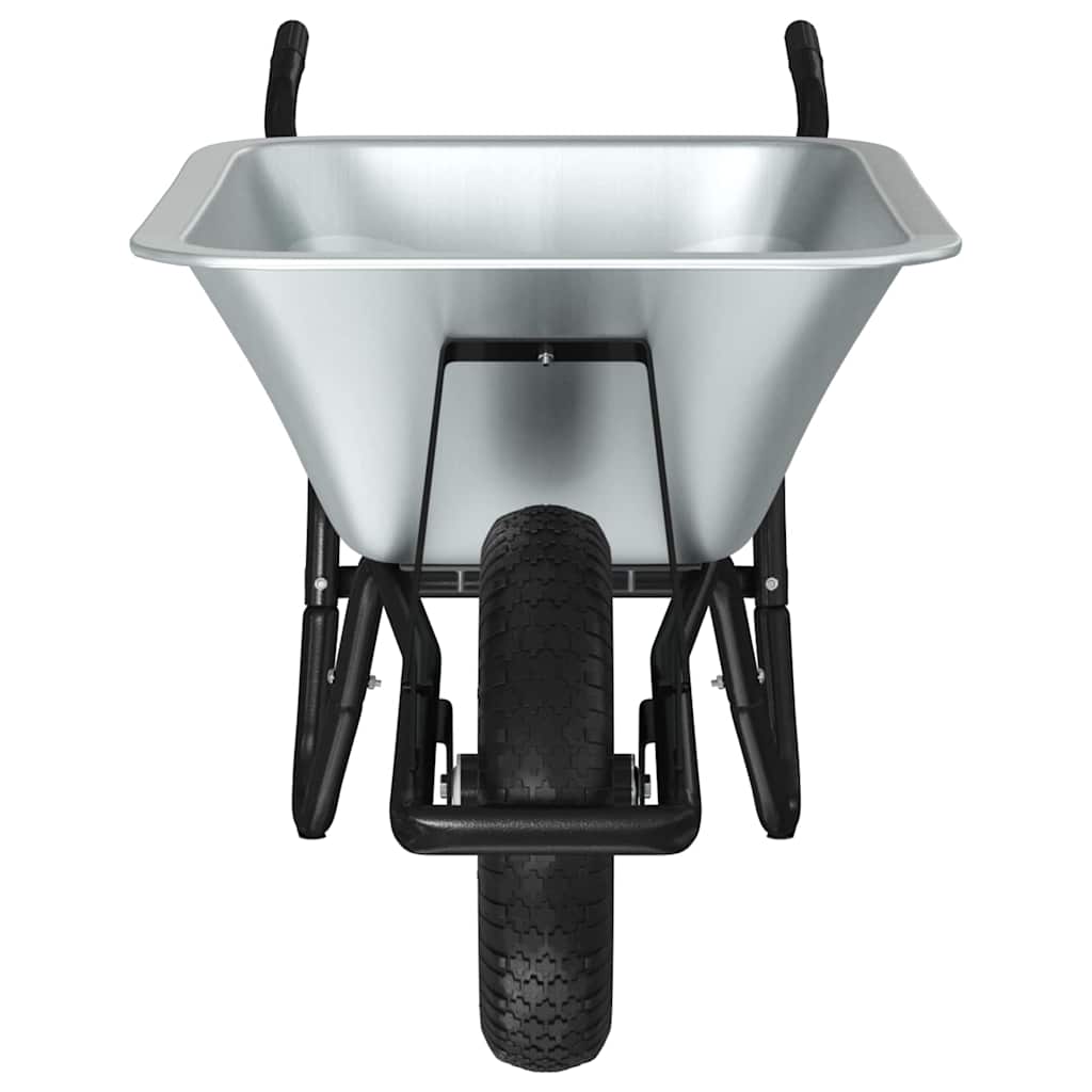 Wheelbarrows Wheelbarrow Silver Black 124 X 73 65 Cm Steel Silver and black Sing