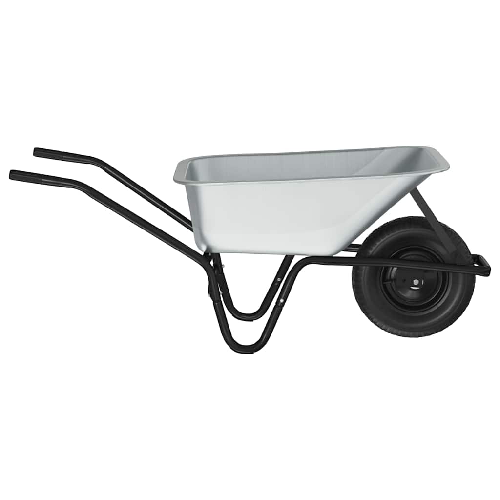 Wheelbarrows Wheelbarrow Silver Black 124 X 73 65 Cm Steel Silver and black Sing