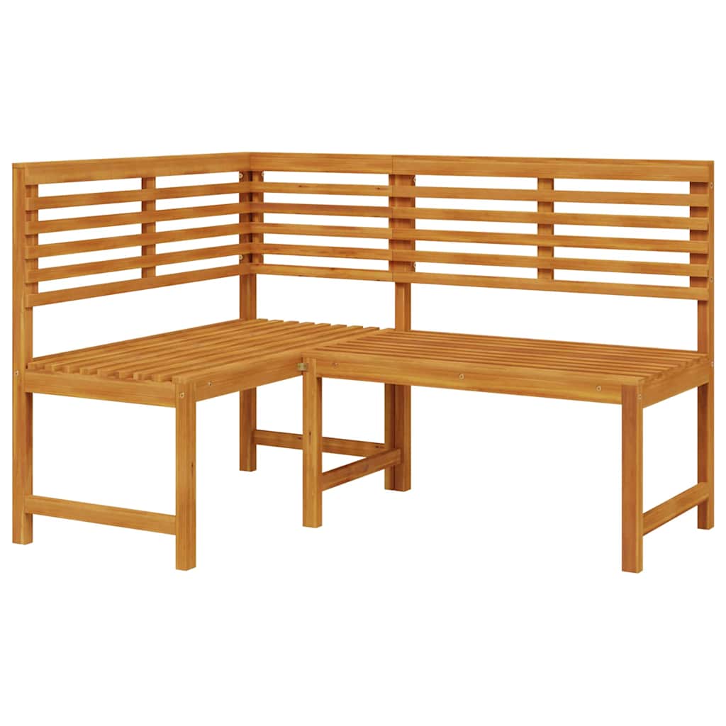 Garden Bench Set 4 Pcs Brown Solid Acacia Wood