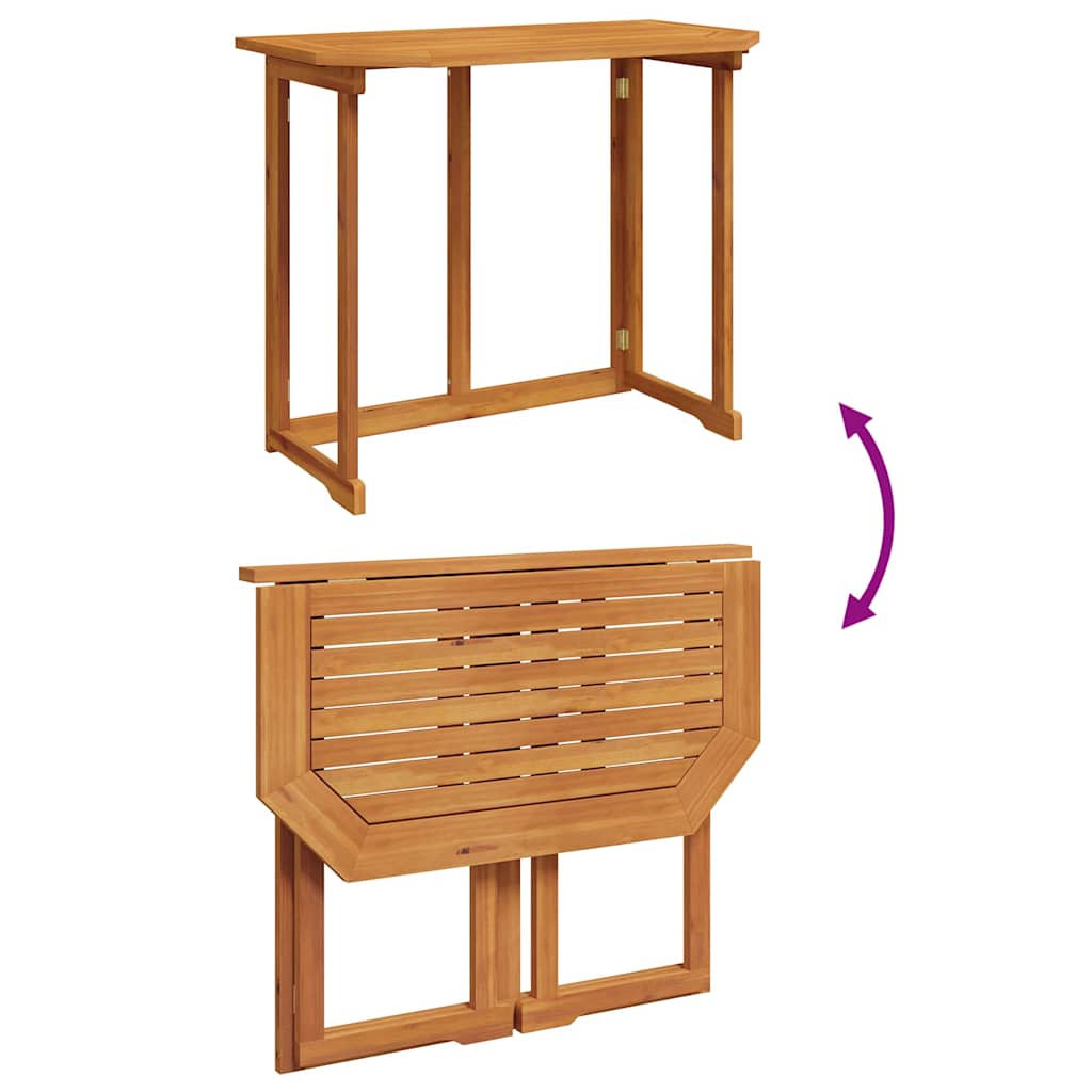 Garden Bench Set 4 Pcs Brown Solid Acacia Wood