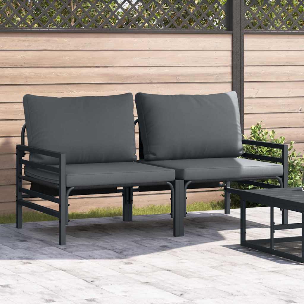 Outdoor Furniture Anthracite 70 X 70.5 X 32 Cm Steel