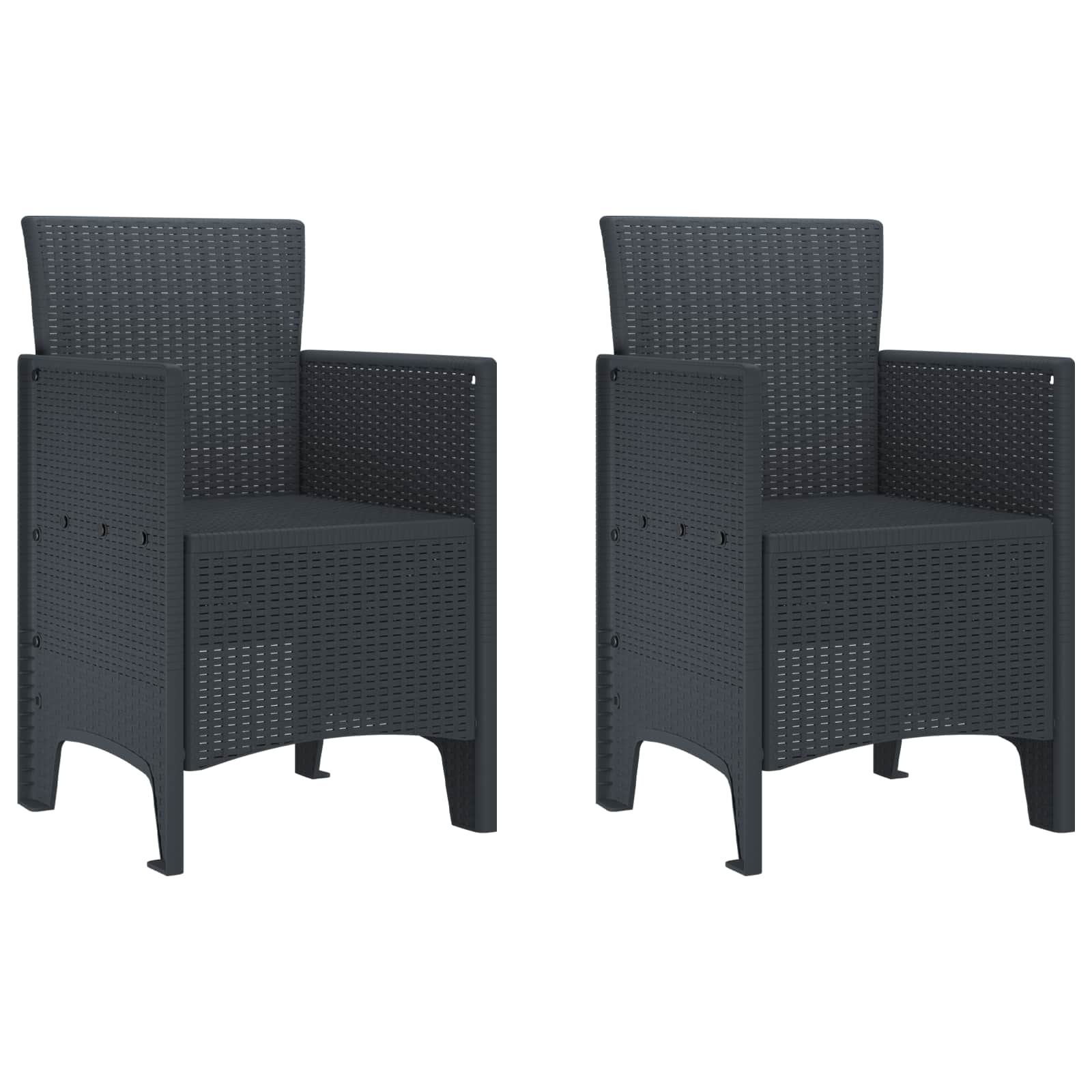 Garden Chair 4 Pcs 53 X 49 X 85 Cm Polypropylene