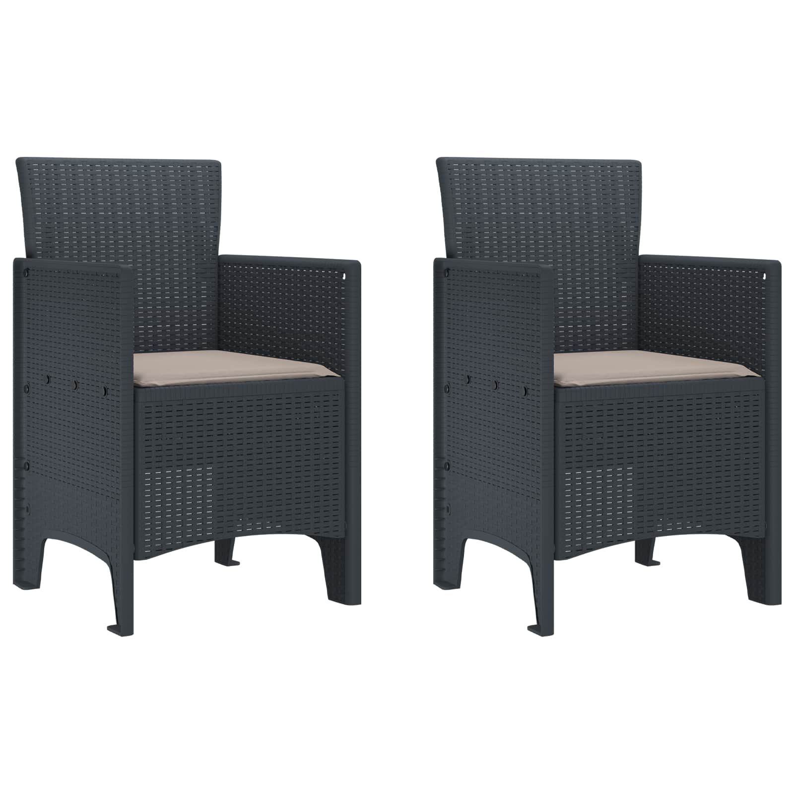 Garden Chair 4 Pcs 53 X 49 X 85 Cm Polypropylene