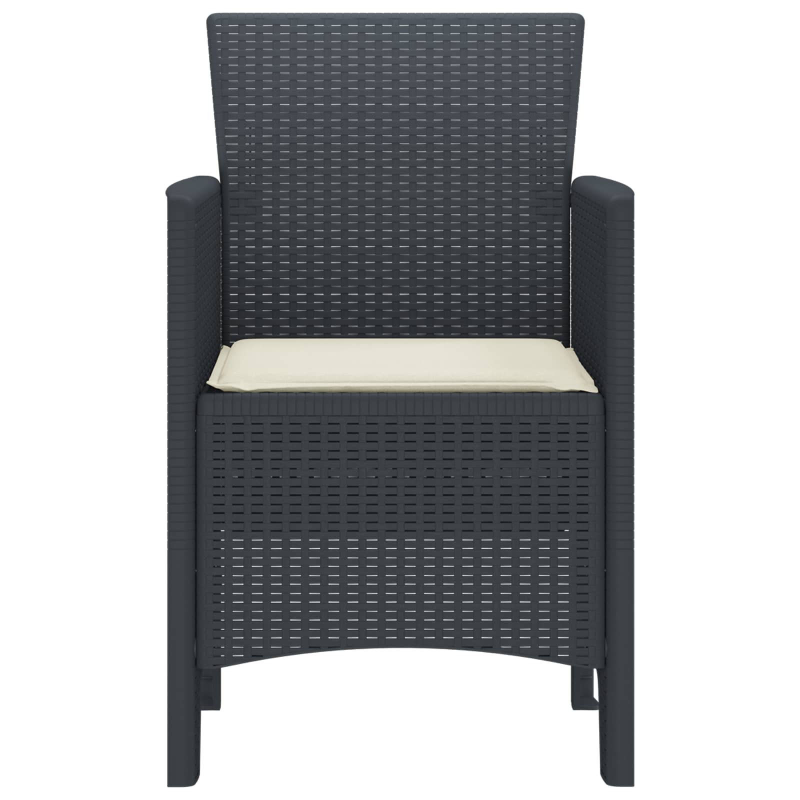 Garden Chair 2 Pcs Anthracite 53 X 49 X 85 Cm Polypropylene