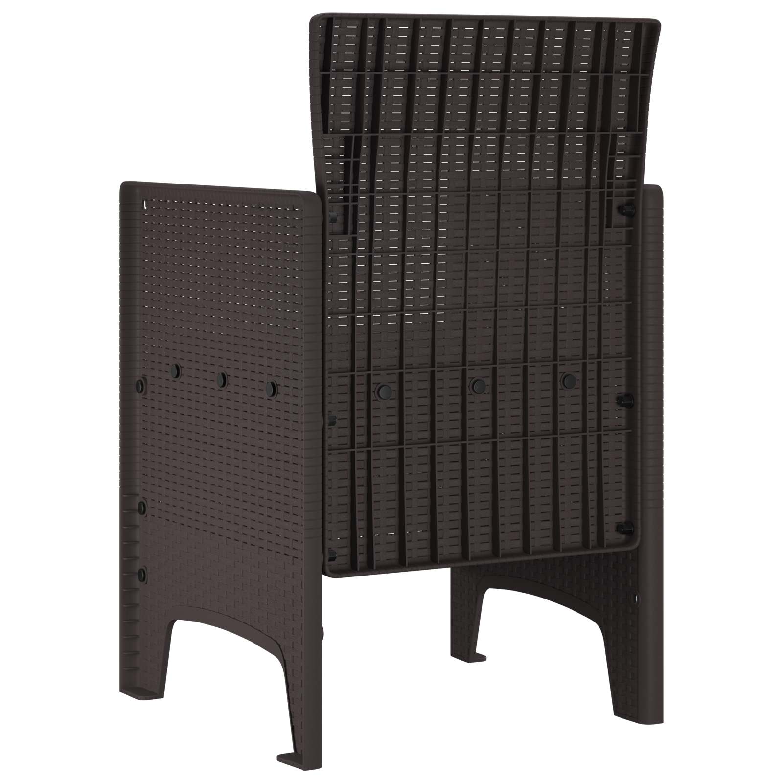 Garden Chair 2 Pcs Brown 53 X 49 X 85 Cm Polypropylene