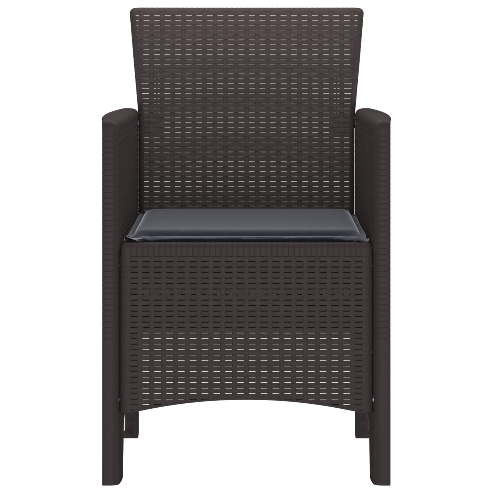 Garden Chair 2 Pcs Brown 53 X 49 X 85 Cm Polypropylene
