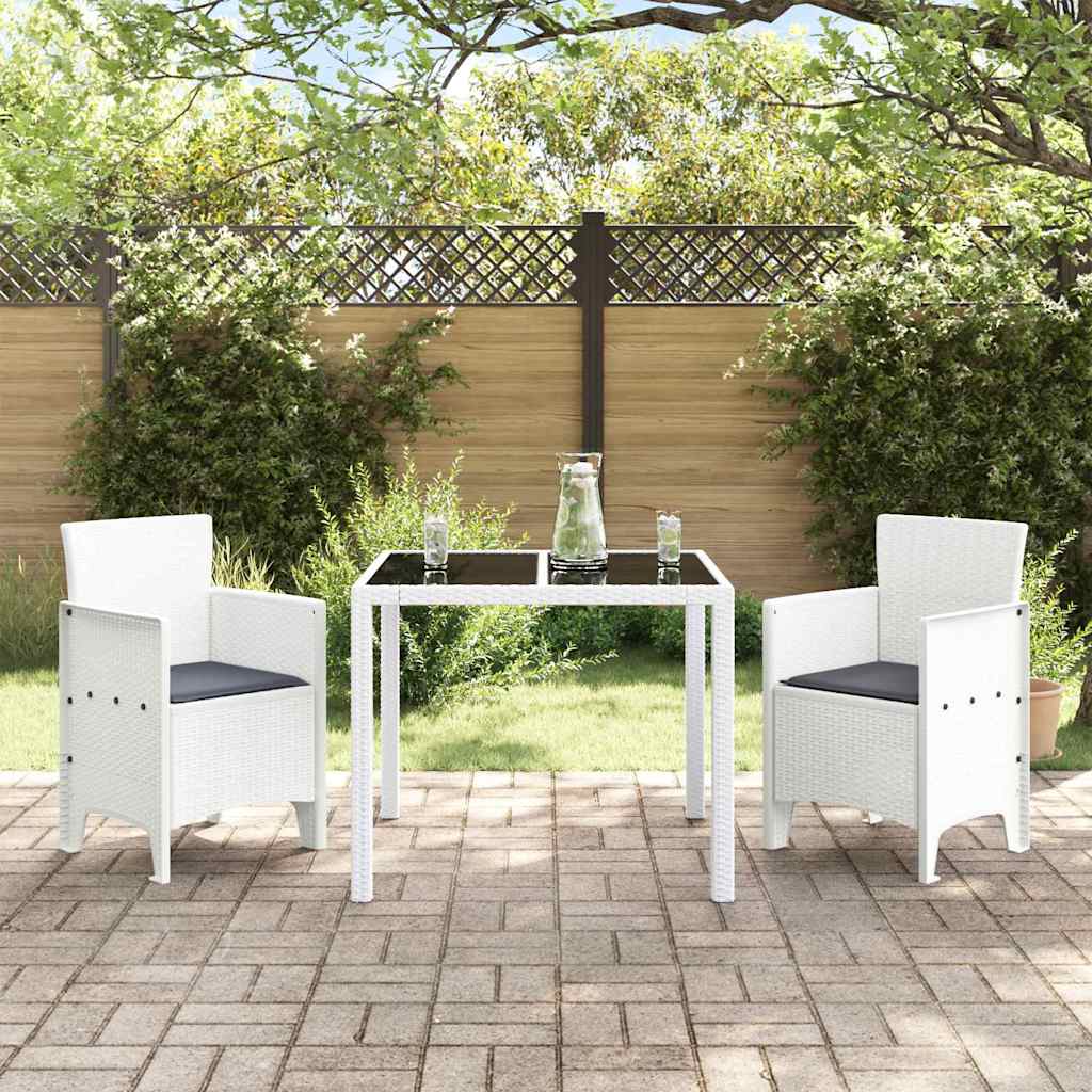 Garden Chair 2 Pcs White 53 X 49 X 85 Cm Polypropylene