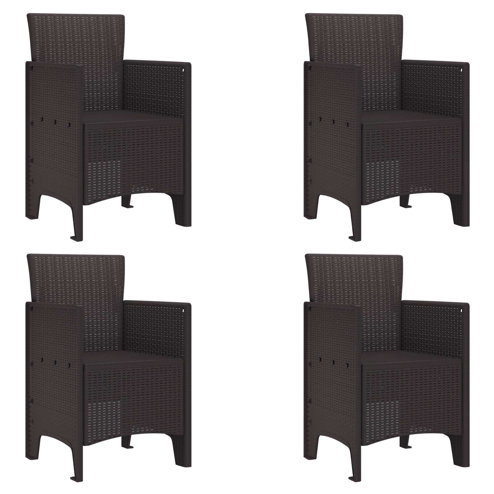 Garden Chair 4 Pcs 53 X 49 X 85 Cm Polypropylene