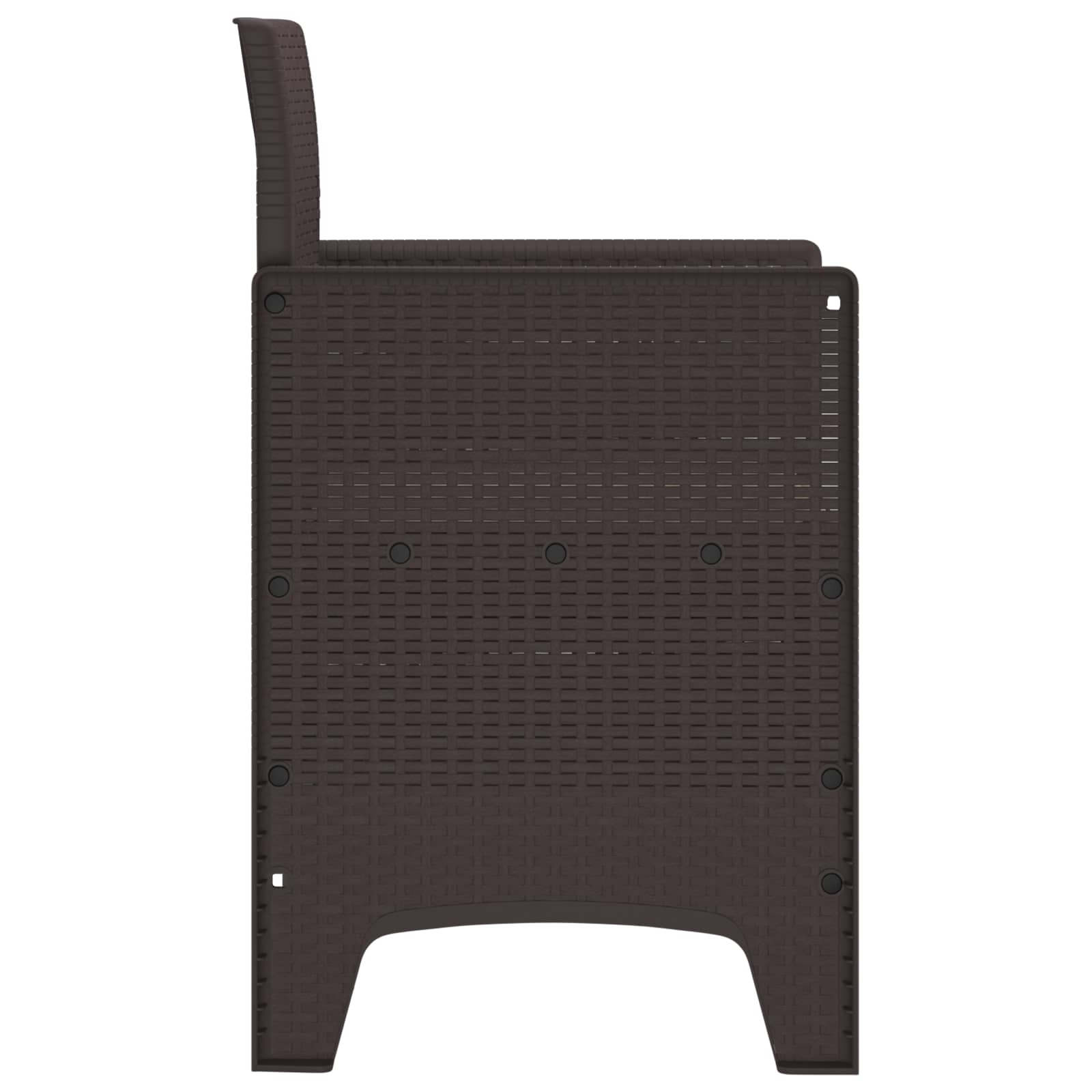 Garden Chair 4 Pcs Brown 53 X 49 X 85 Cm Polypropylene