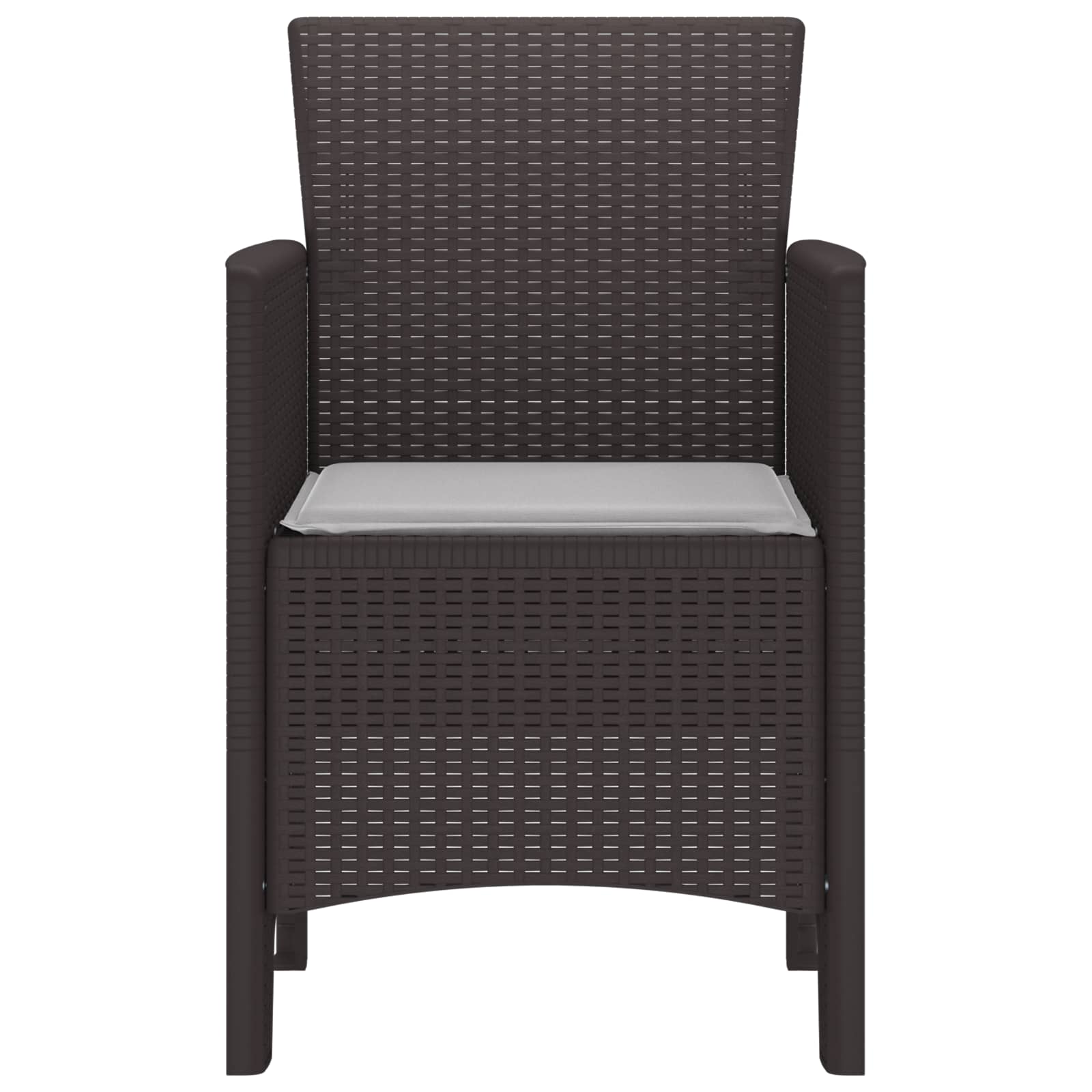 Garden Chair 4 Pcs Brown 53 X 49 X 85 Cm Polypropylene
