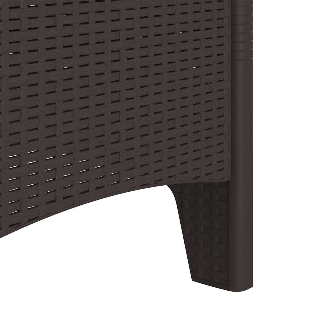Garden Chair 4 Pcs Brown 53 X 49 X 85 Cm Polypropylene