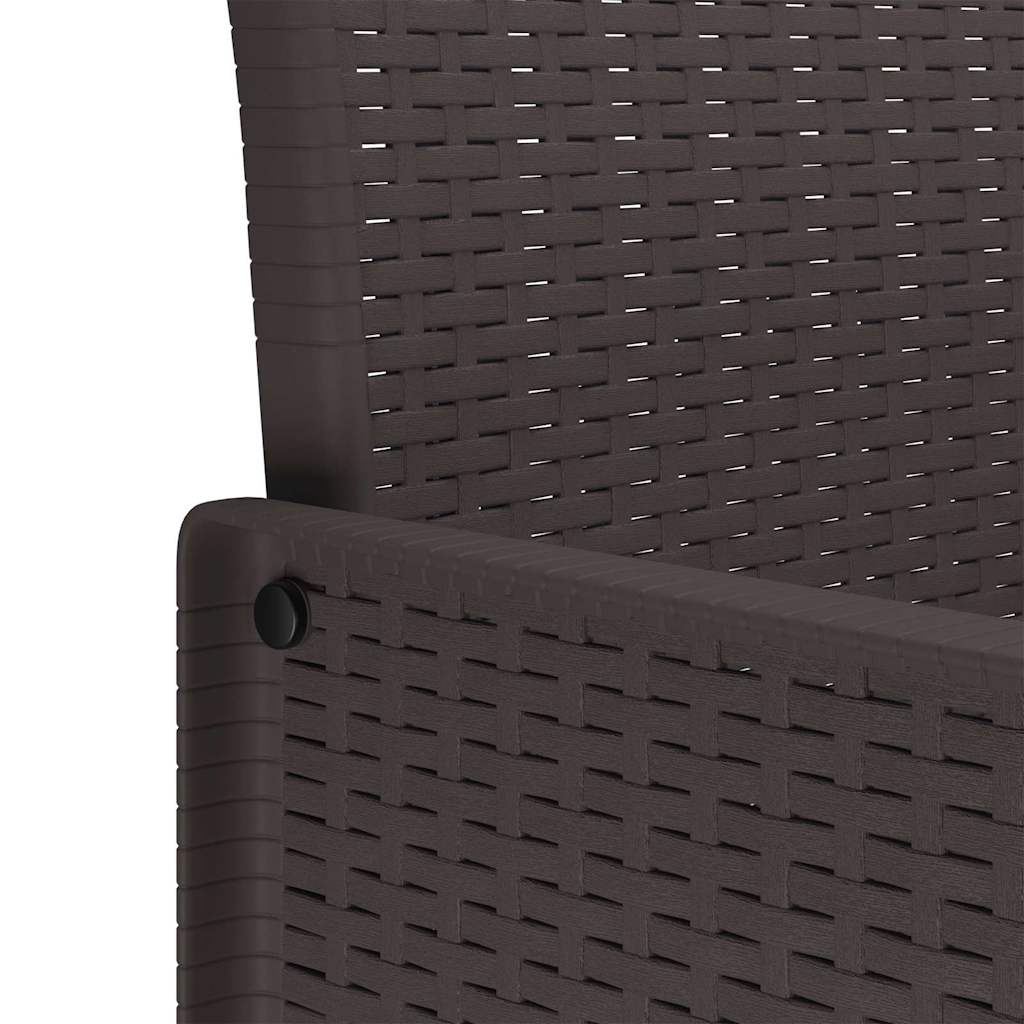 Garden Chair 4 Pcs Brown 53 X 49 X 85 Cm Polypropylene
