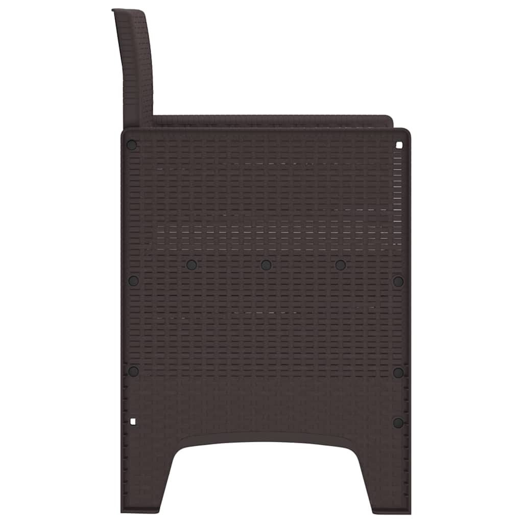 Garden Chair 4 Pcs Brown 53 X 49 X 85 Cm Polypropylene