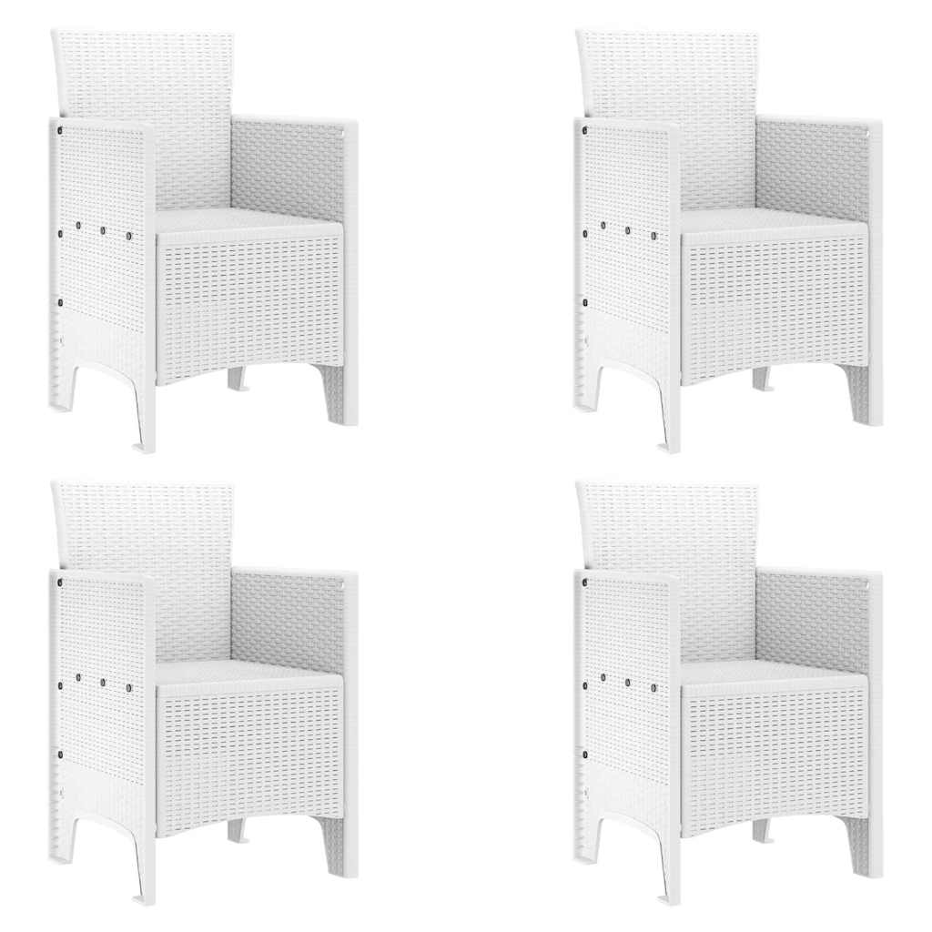 Garden Chair 4 Pcs 53 X 49 X 85 Cm Polypropylene