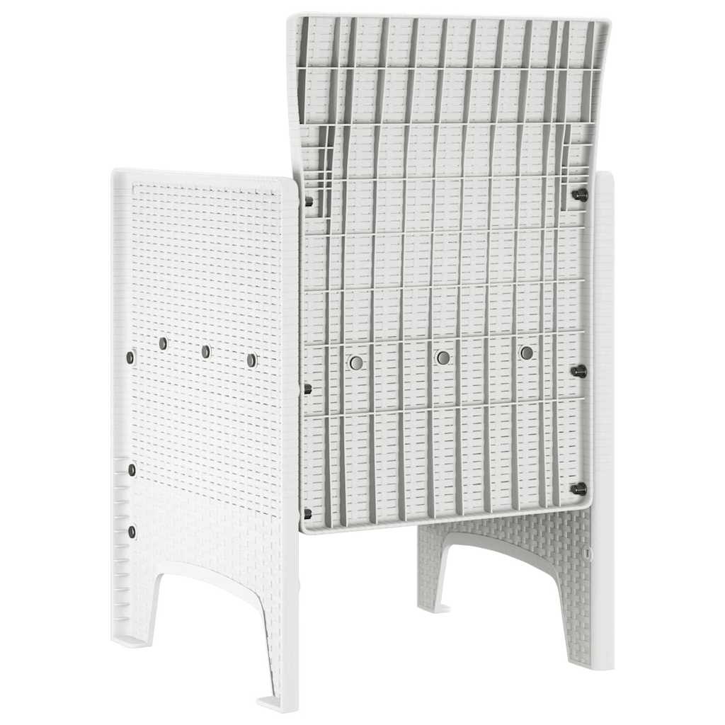 Garden Chair 4 Pcs White 53 X 49 X 85 Cm Polypropylene