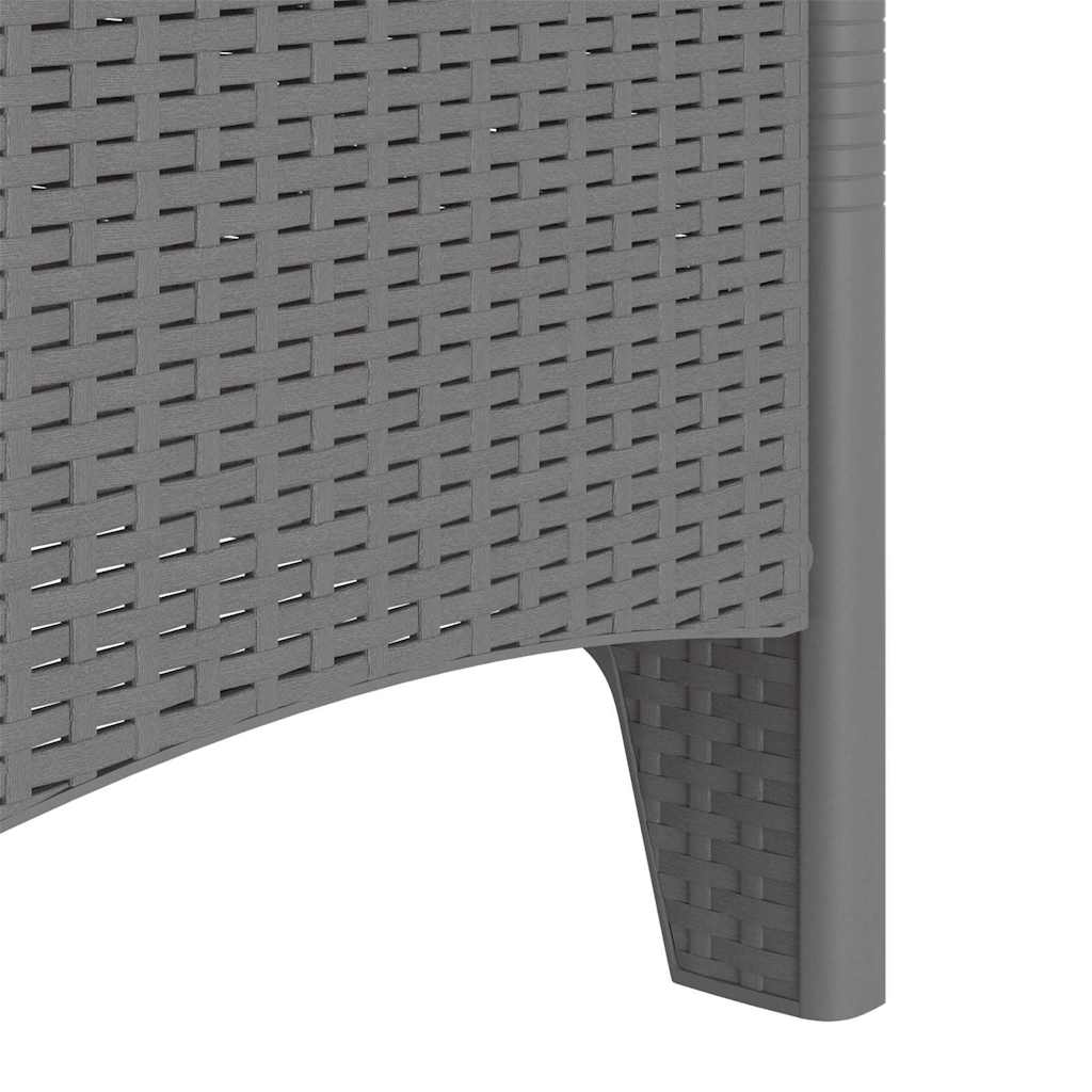Garden Chair 4 Pcs Light Grey 53 X 49 X 85 Cm Polypropylene