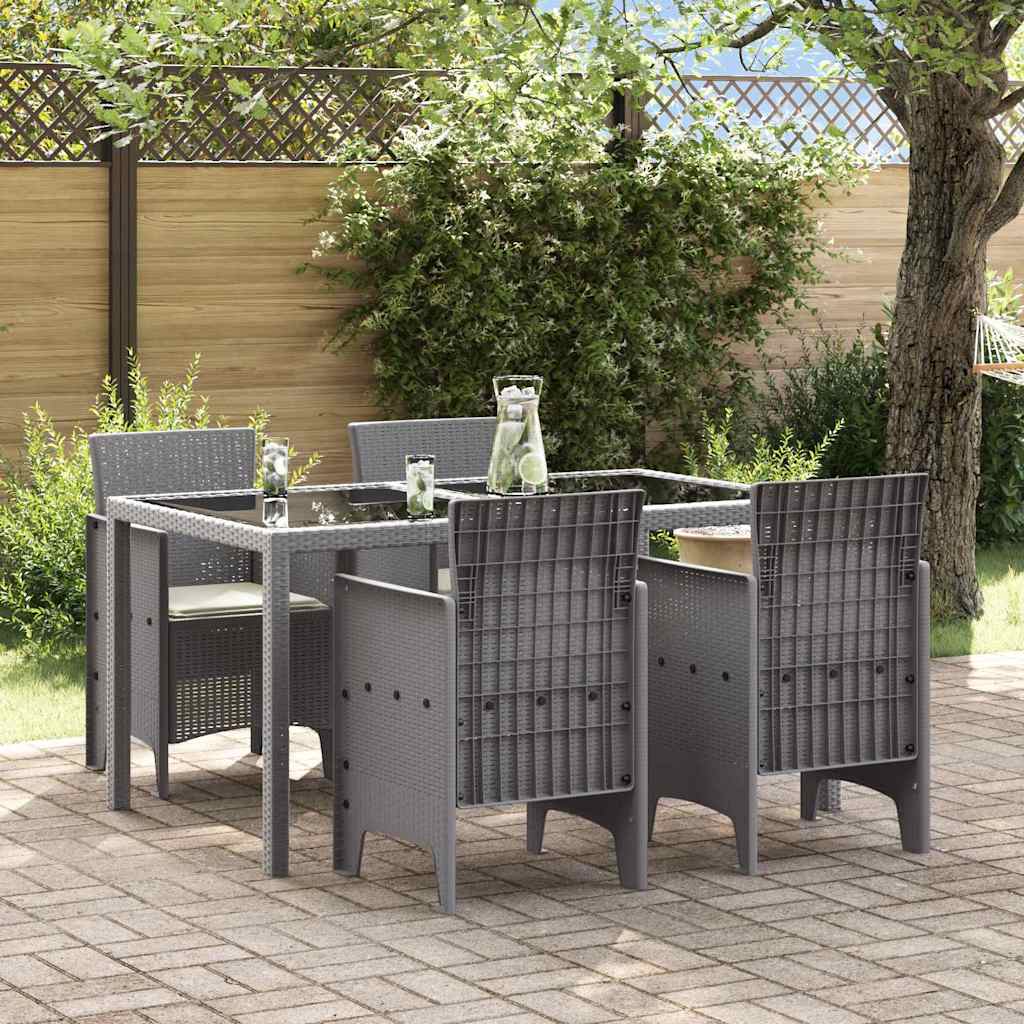 Garden Chair 4 Pcs Light Grey 53 X 49 X 85 Cm Polypropylene