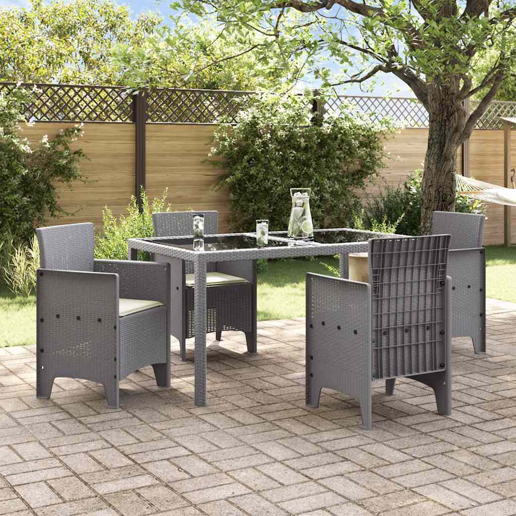 Garden Chair 4 Pcs Light Grey 53 X 49 X 85 Cm Polypropylene