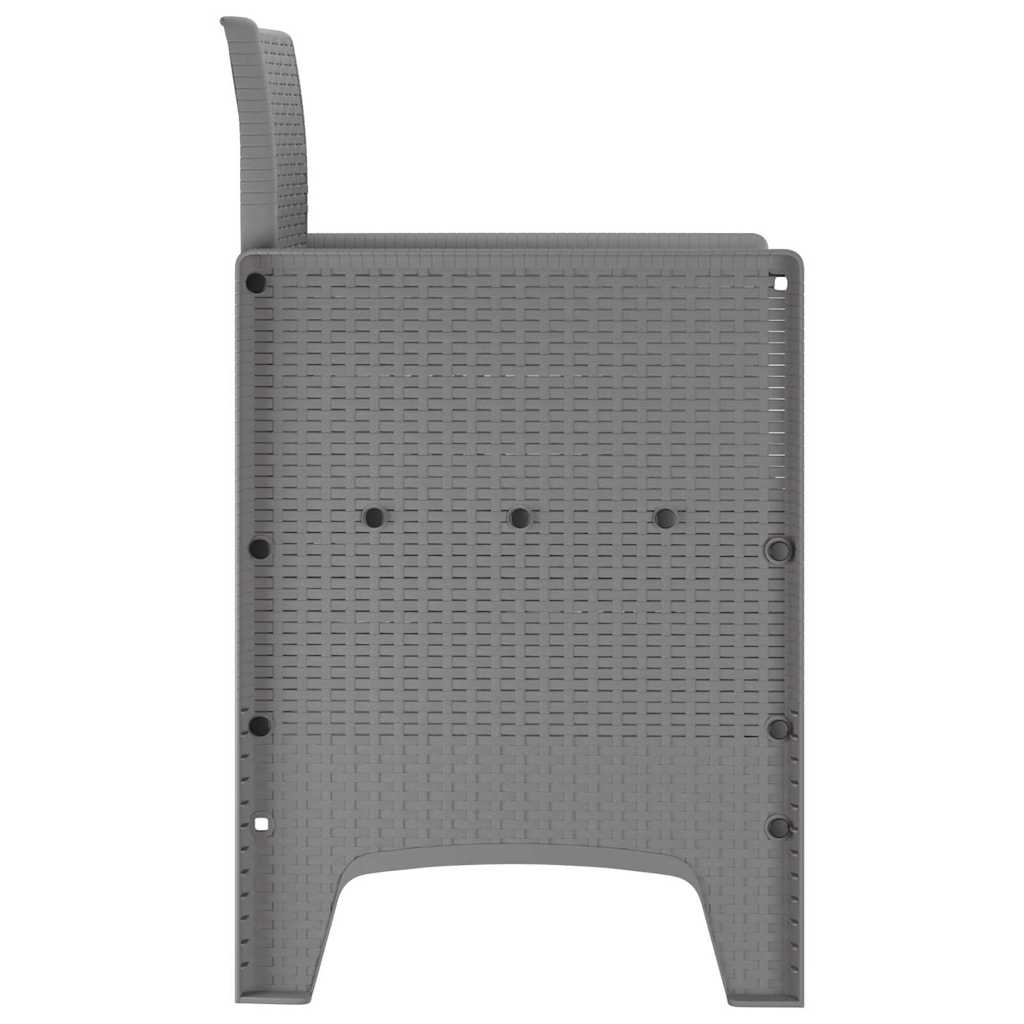 Garden Chair 4 Pcs Light Grey 53 X 49 X 85 Cm Polypropylene