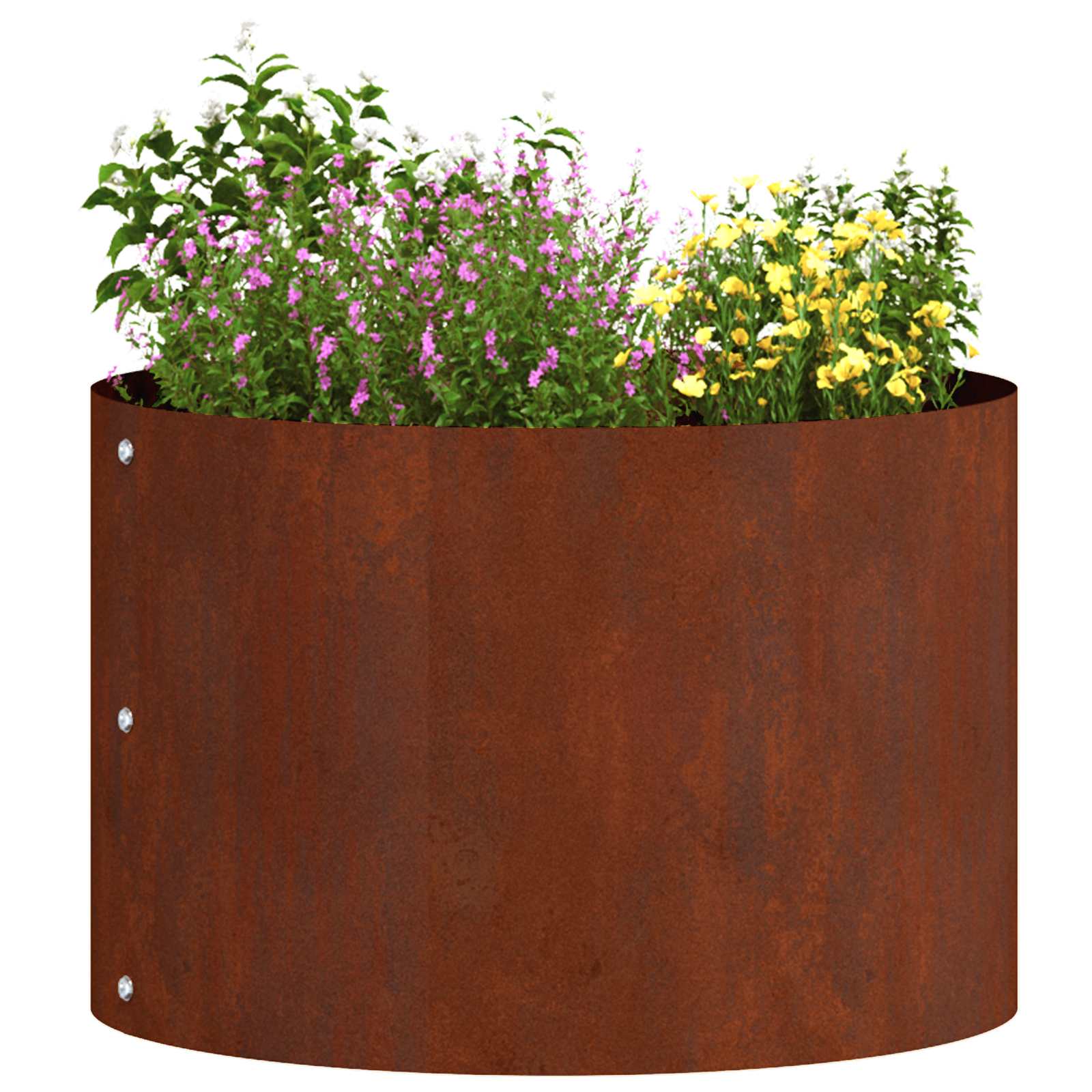 Planter Ring Brown 120 X 120 X 20 Cm Weathering Steel