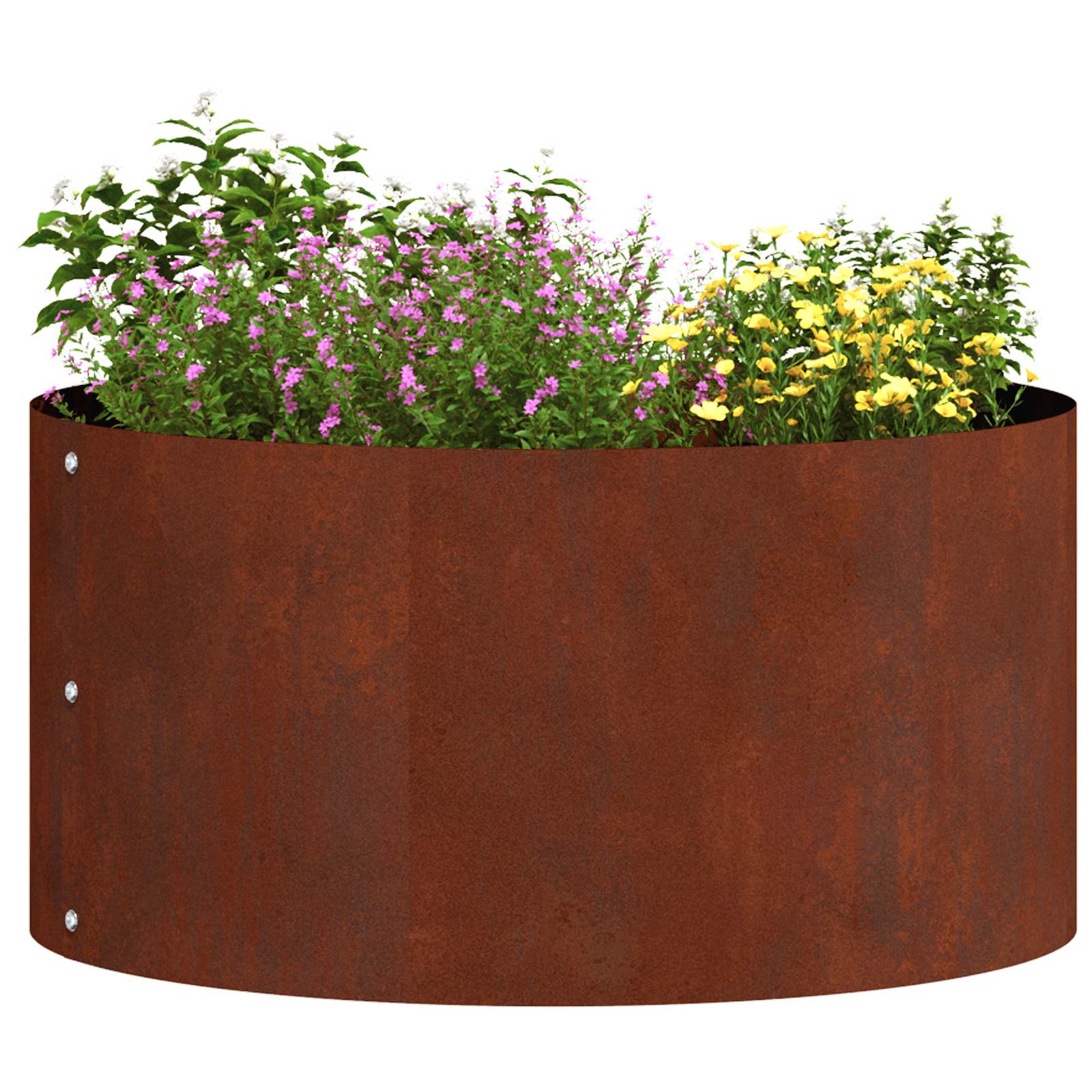Planter Ring Brown 120 X 120 X 20 Cm Weathering Steel